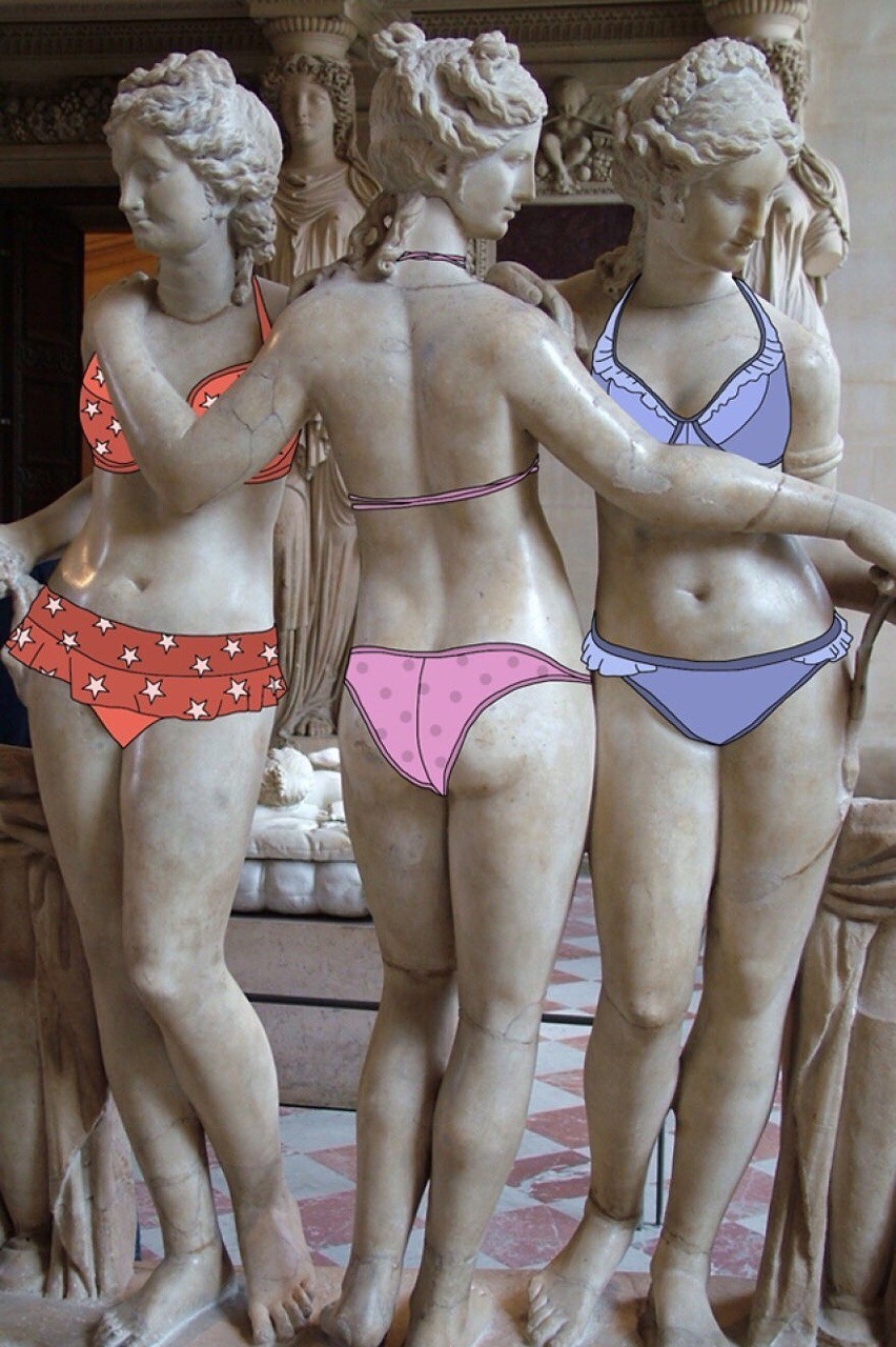 In continuation of the rebellion - Sculpture, Art, Censorship, Strawberry riot, Swimsuit