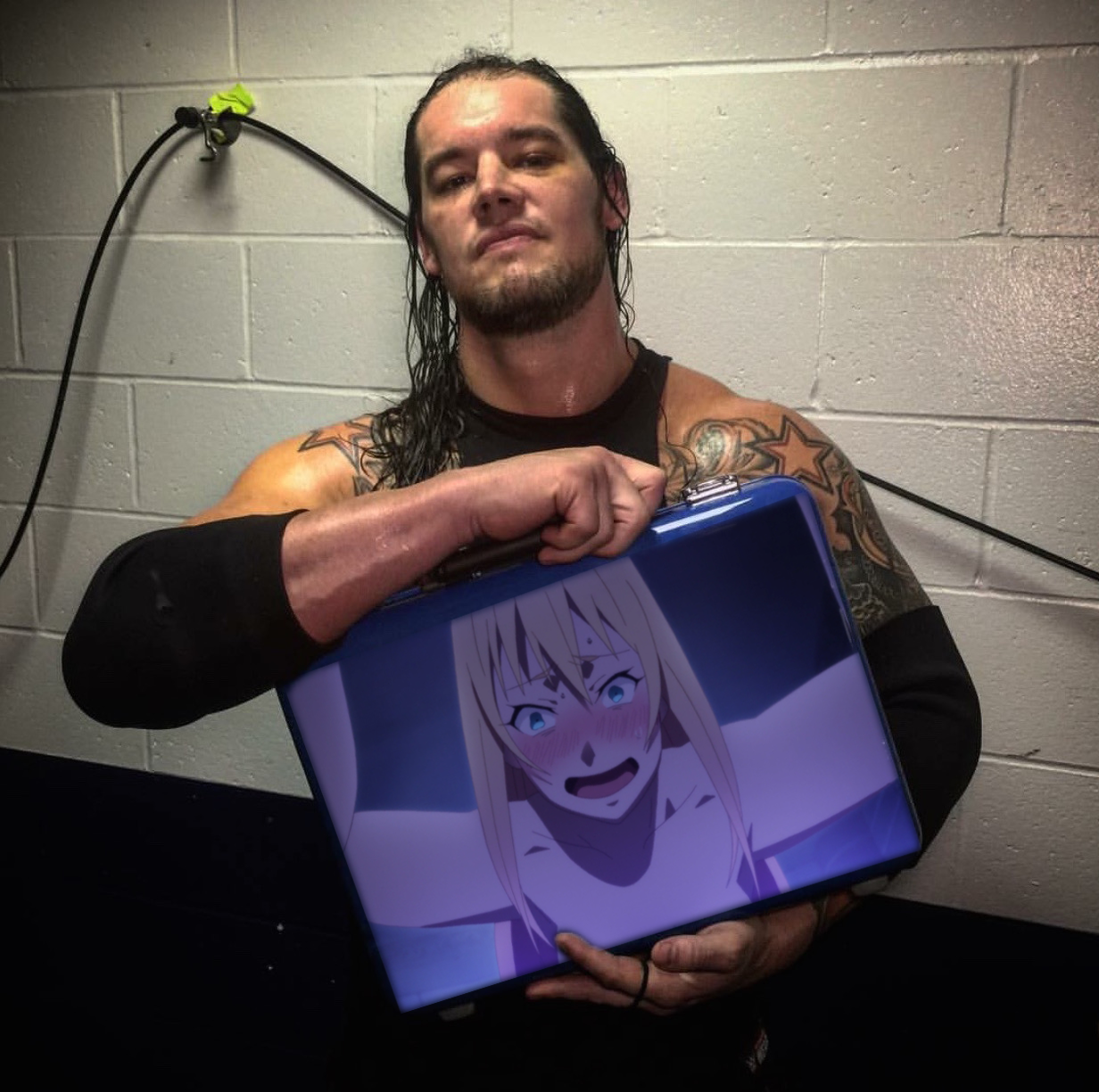 I Bring The Darkness... - Моё, Аниме, Konosuba, WWE, Darkness, Baron Corbin, Lalatina, Photoshop, Длиннопост