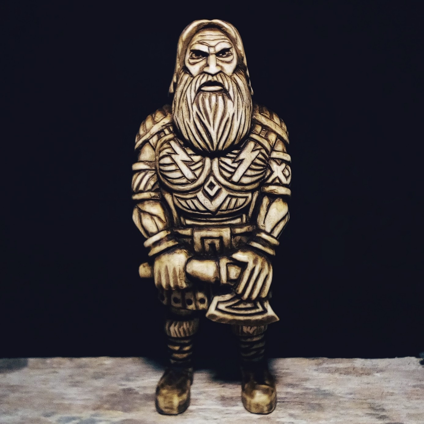 PERUN, linden material, height 19cm. - My, Wood carving, Slavic mythology, Perun, Longpost