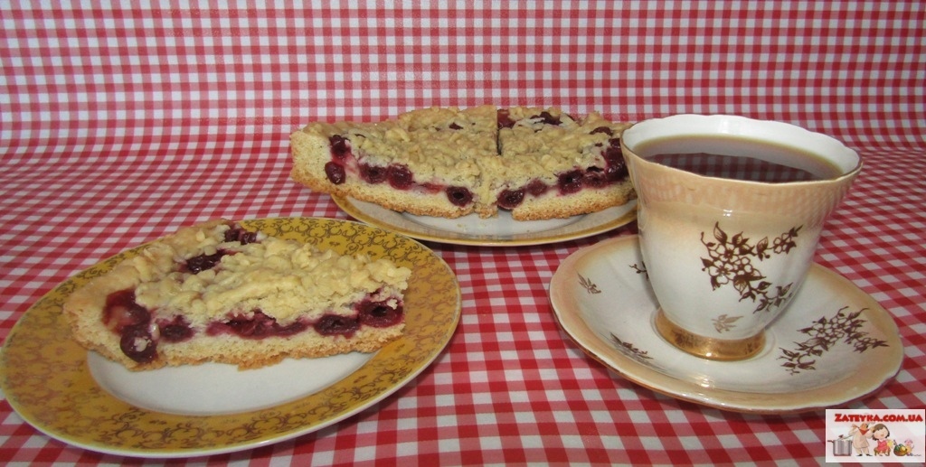 Lean Grated Cherry Pie - My, Cooking, Video recipe, Video, Longpost, Pie, cherry pie, Lenten dishes, Recipe