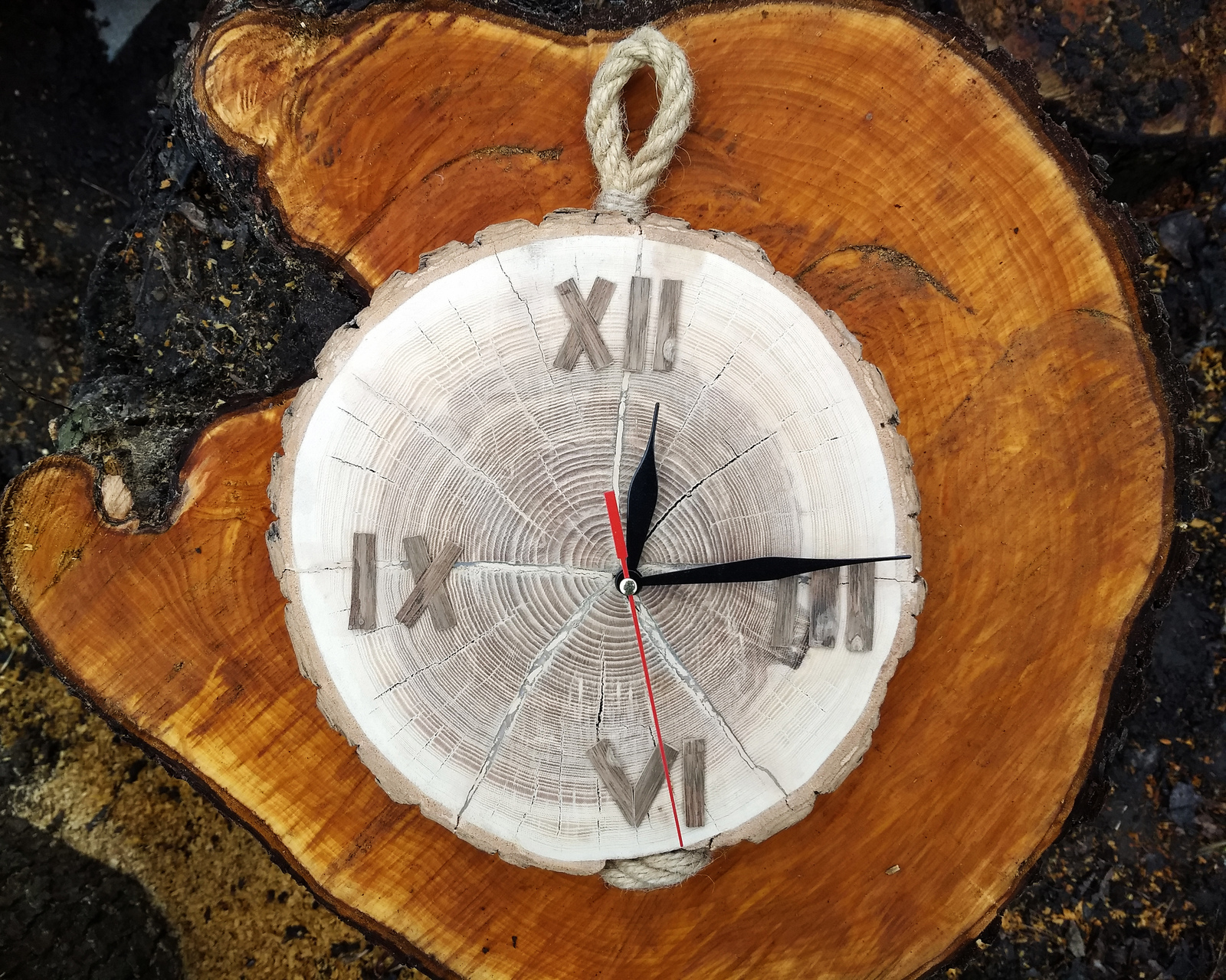 Clock that tells the time - My, Woodworking, Longpost, Handmade, Decor, Clock, Needlework without process