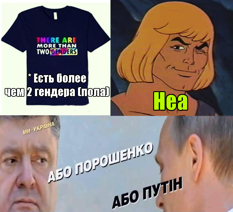 There are 2 genders... - Slogan, Gender, Memes, Politics, Vladimir Putin, Petro Poroshenko, The words, Images