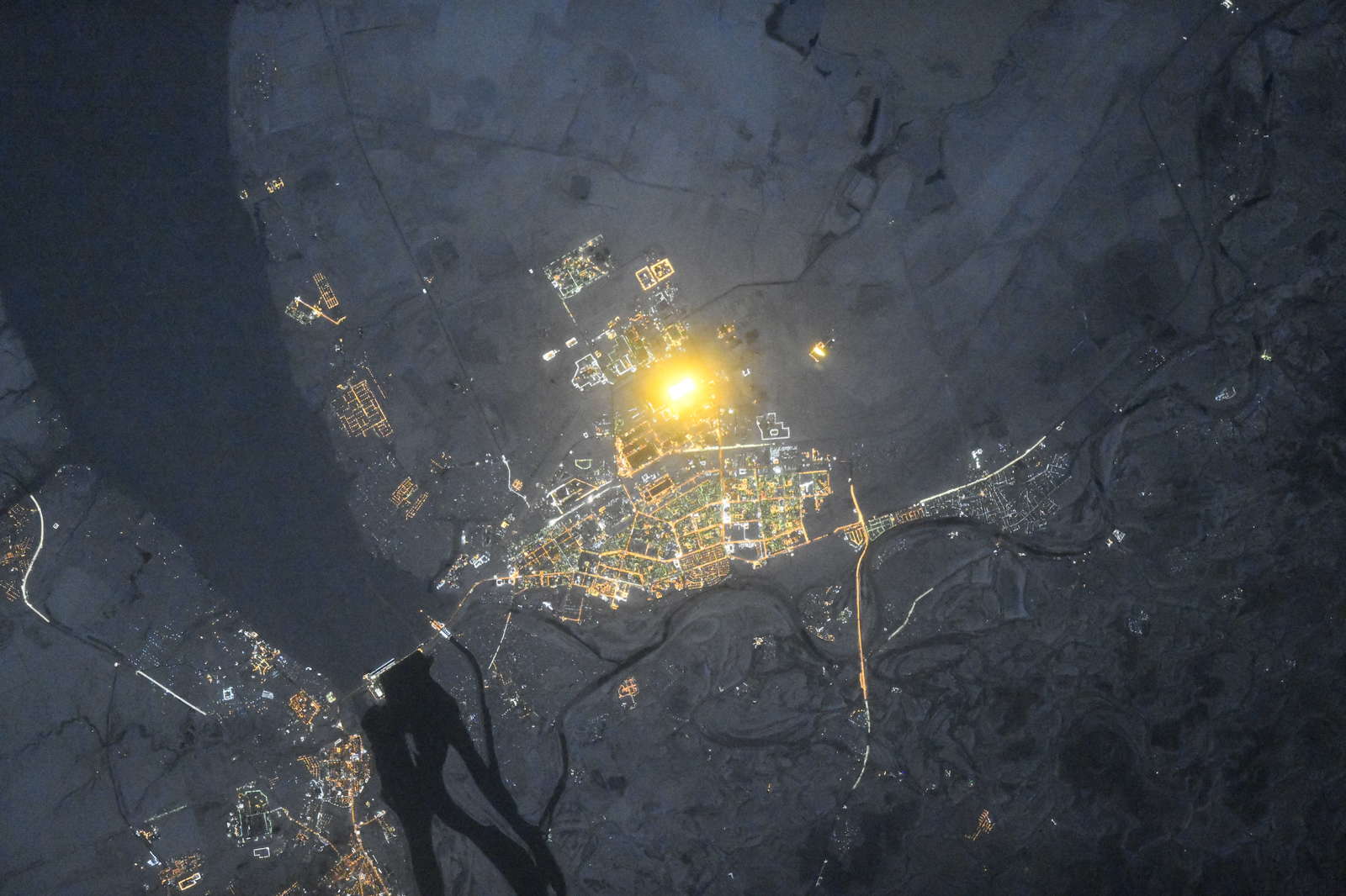 Cities of Russia at night. View from space - Space, Town, Night, ISS, Longpost, Russia