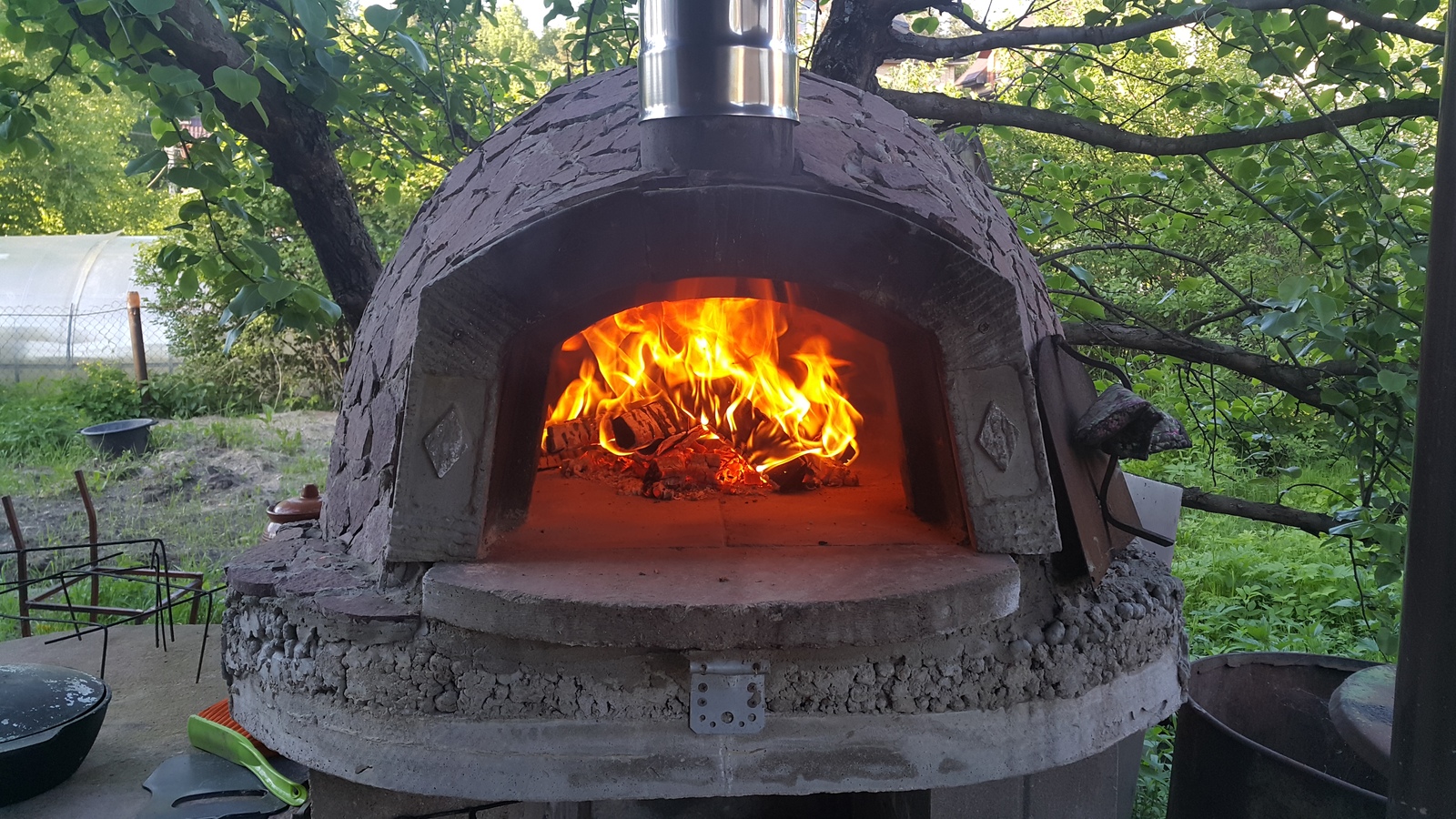 Pompeian oven. Bread - My, Pompeii Furnace, Food, Bread, Baton, With your own hands, Video, Longpost