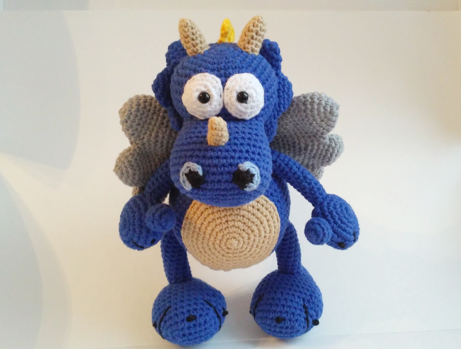 home dragon - My, Crochet, Knitted toys, The Dragon, Knitting, Needlework without process, Longpost