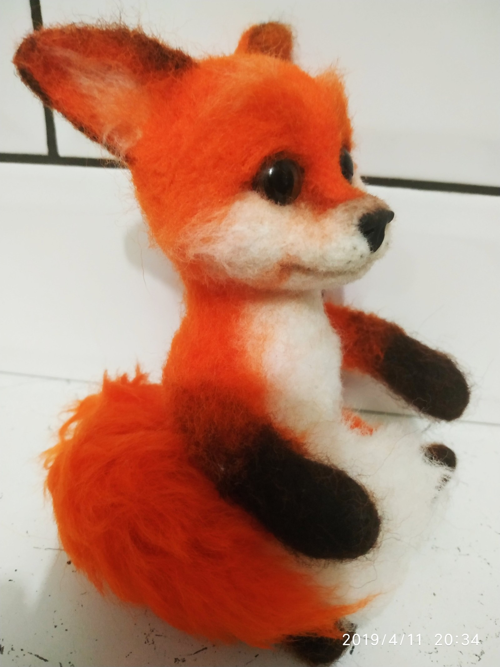 Chanterelle - My, Dry felting, Author's toy, Handmade, Fox, Longpost