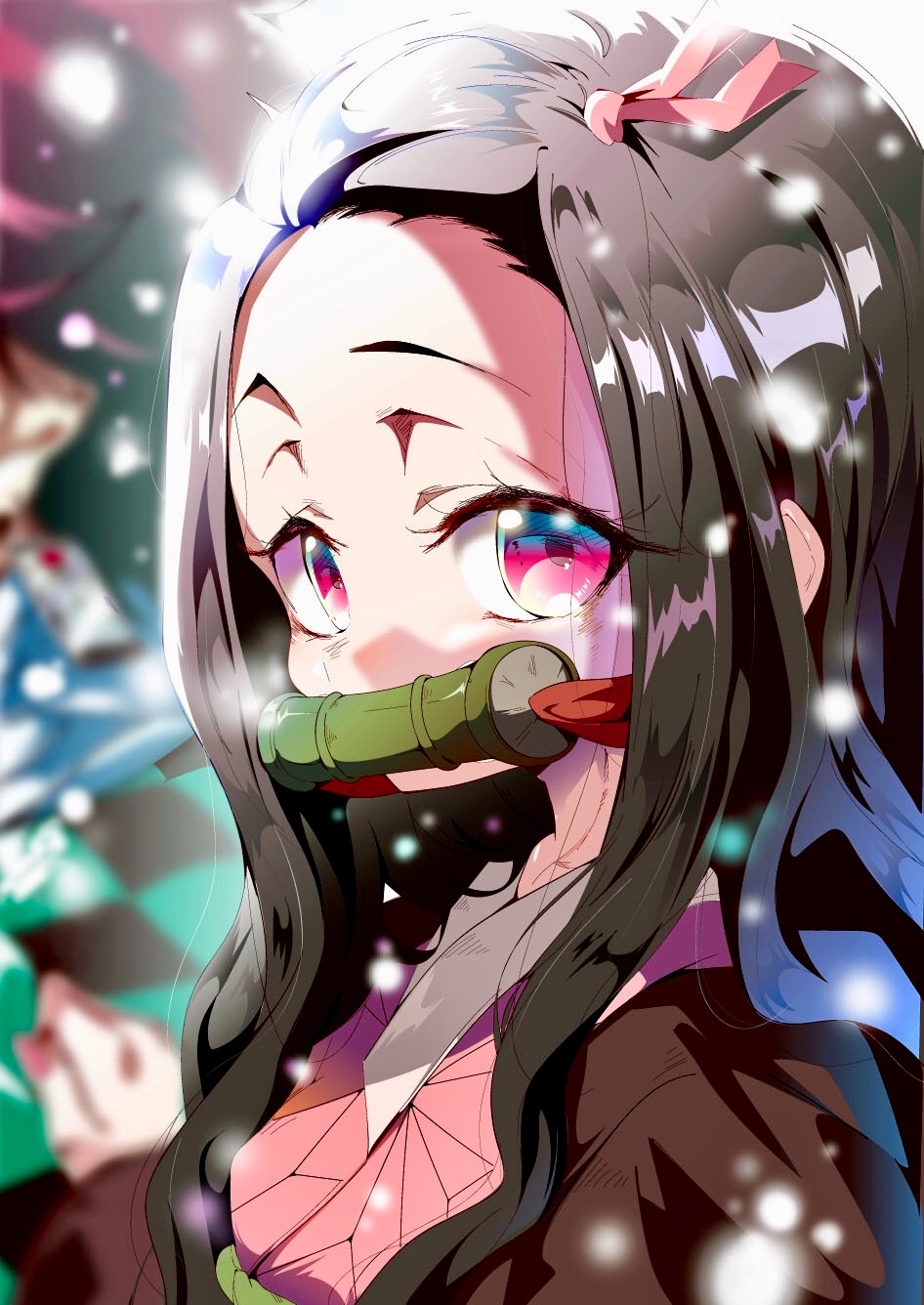 Nezuko Kamado - Anime, Anime art, Kimetsu no yaiba, Nezuko Kamado, Demon, Gag