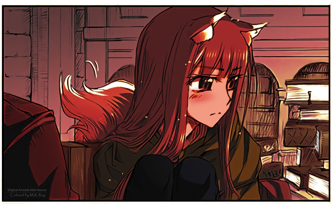 She-wolf and an important poll for subscribers of her tag! - Anime, Spice and Wolf, Horo holo, Survey, Koume Keito, Anime art