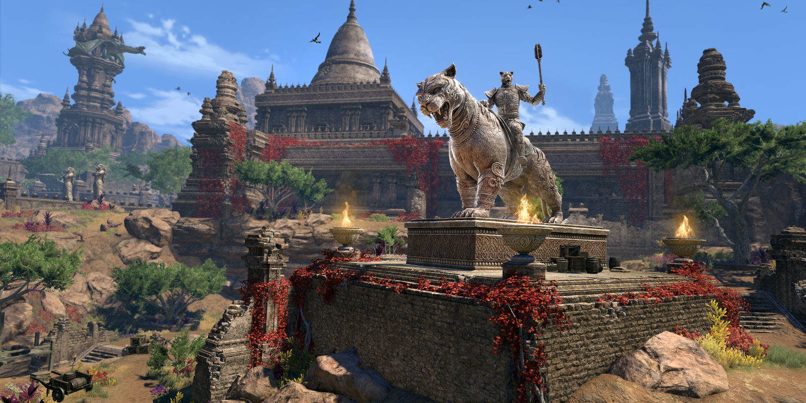 Screenshots and art of the upcoming chapter for The Elder Scrolls: Online - The elder scrolls, The Elder Scrolls Online, Elsweyr, Screenshot, MMORPG, Khajiit, The Dragon, Longpost