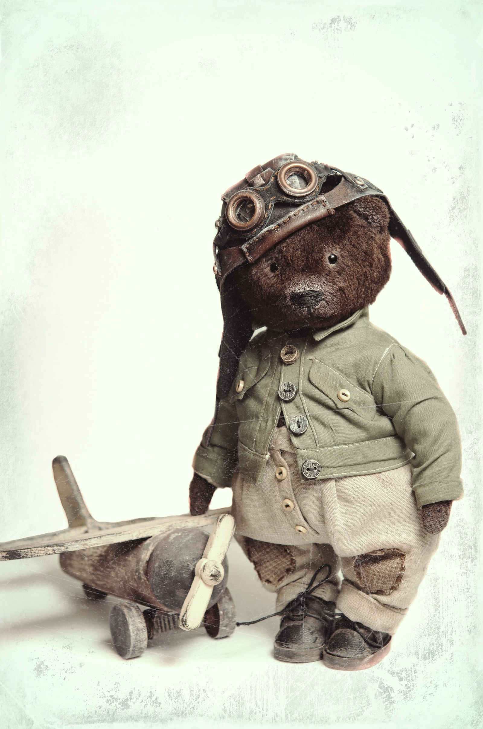 Ready for May 9th! - , Teddy bear, Beginning photographer, Handmade, With your own hands, Pilots, Airplane