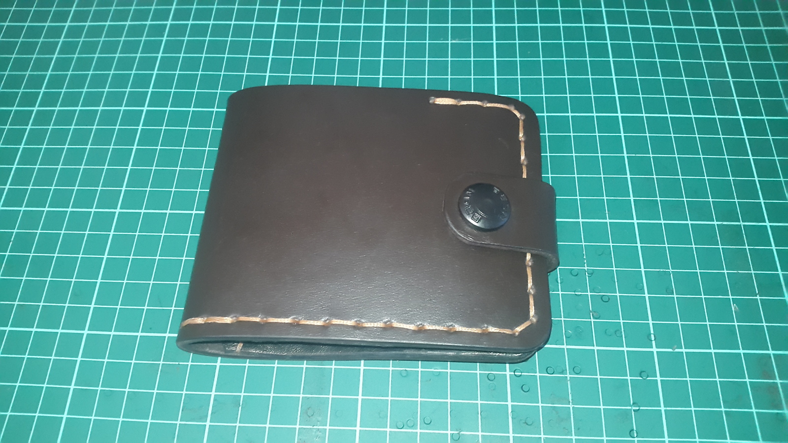 My first creation. - My, Wallet, Leather products, Longpost