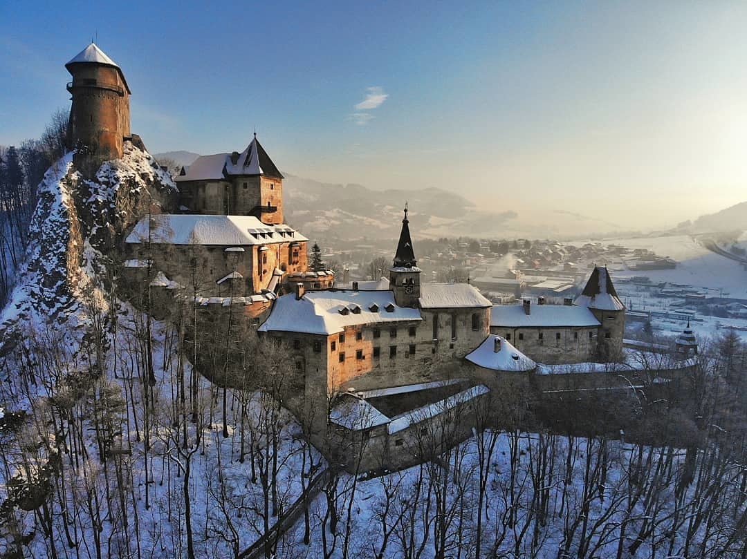 Orava city. - The photo, Lock, Landscape, Slovakia, Longpost