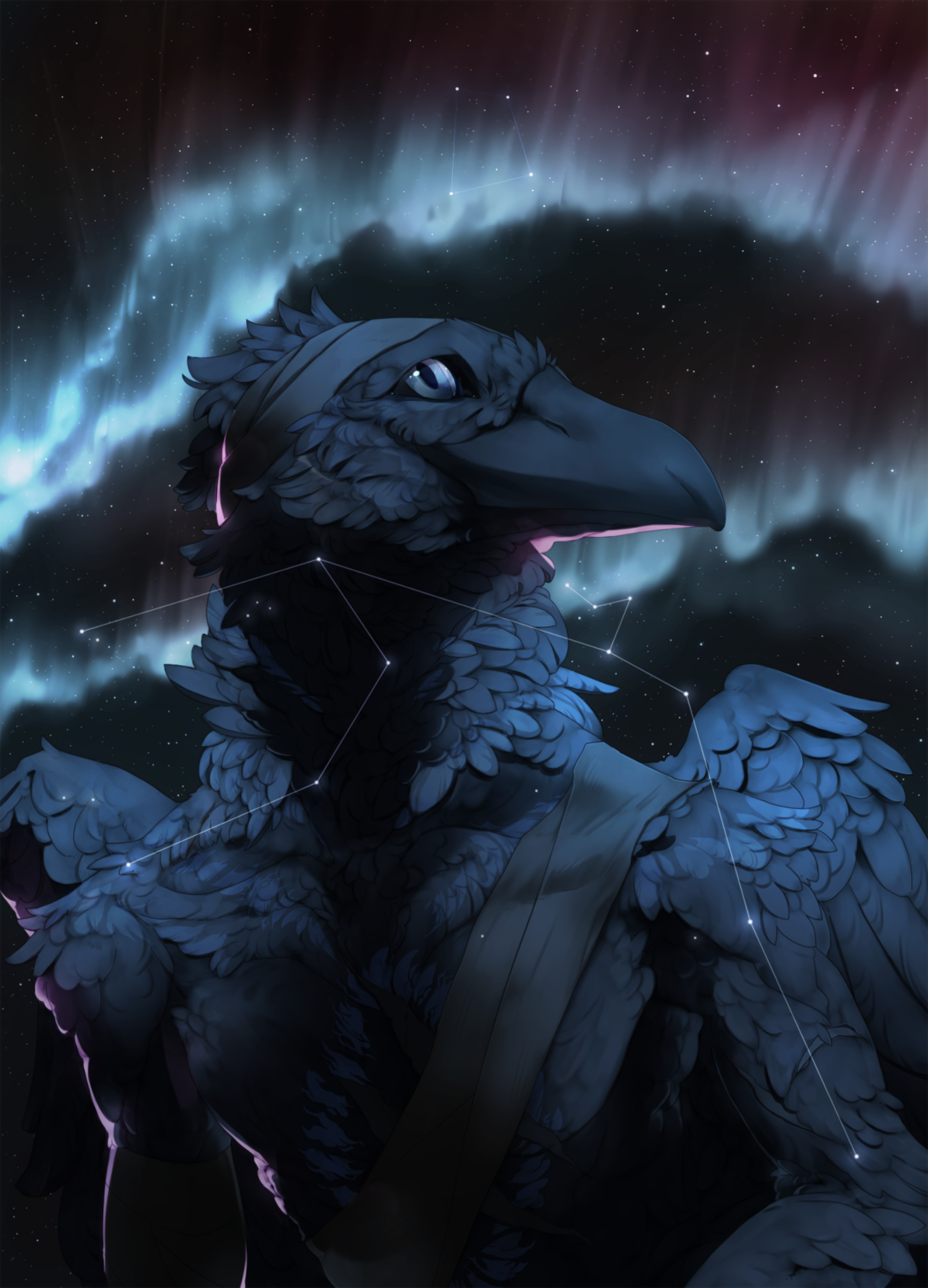 Aquarius - Furry, Furry art, Furry avian, Furry Crow, , Longpost