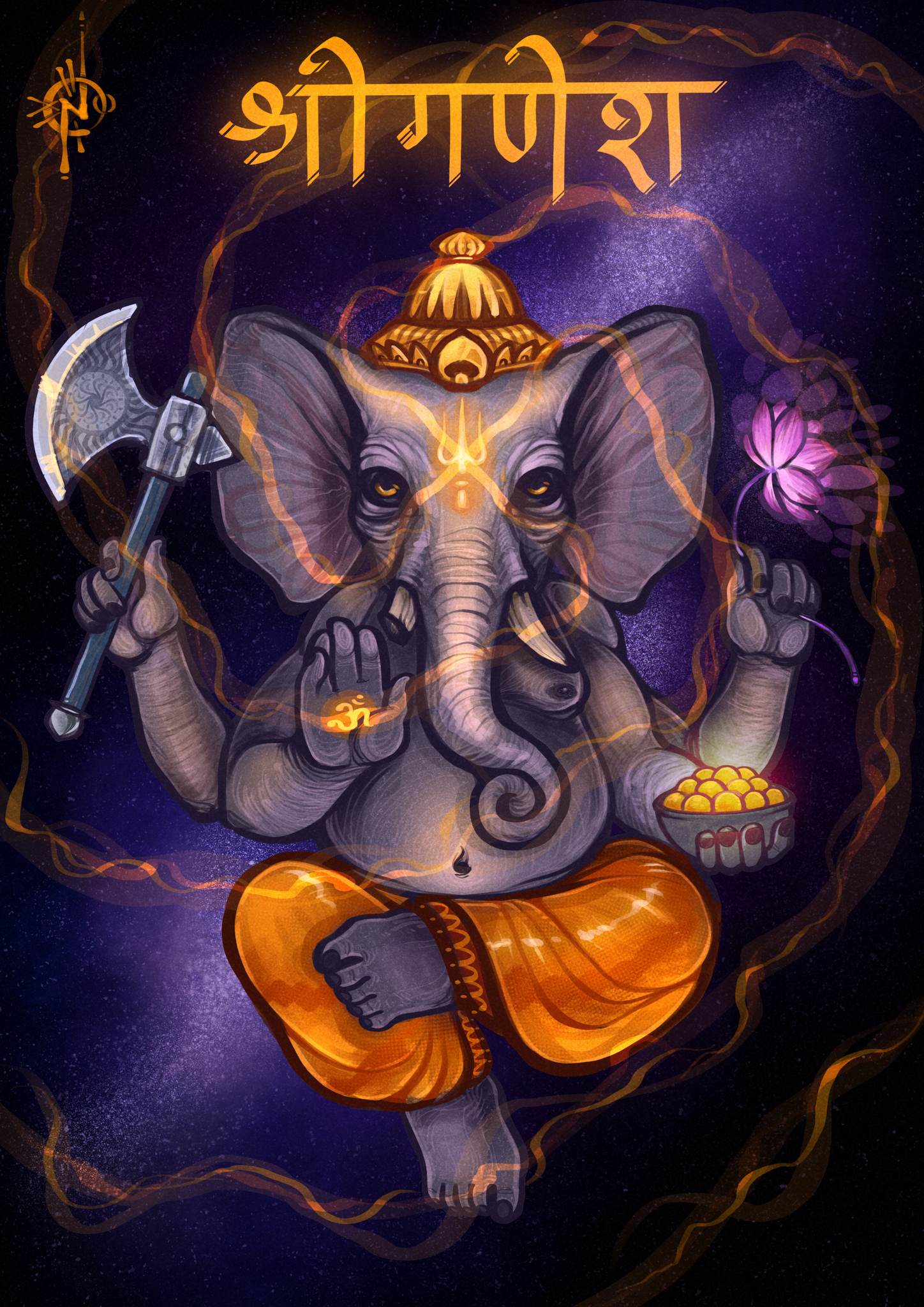 Shri Ganesh - My, Nightgrowler, Ganesha, Hinduism, Mythology, Deity, Ohm