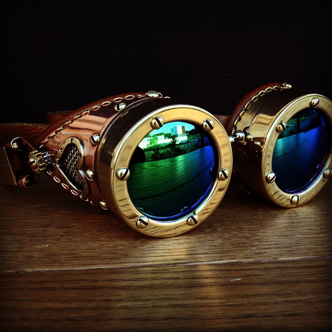 DIY steampunk goggles - Goggles, Steampunk, With your own hands, Handmade, Machine, Longpost