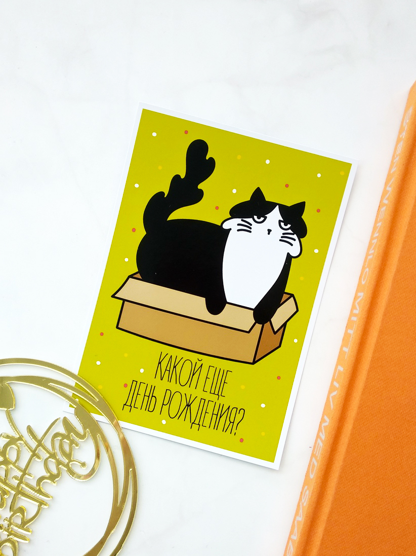 Postcards #5 - My, cat, Illustrations, Postcard, Longpost