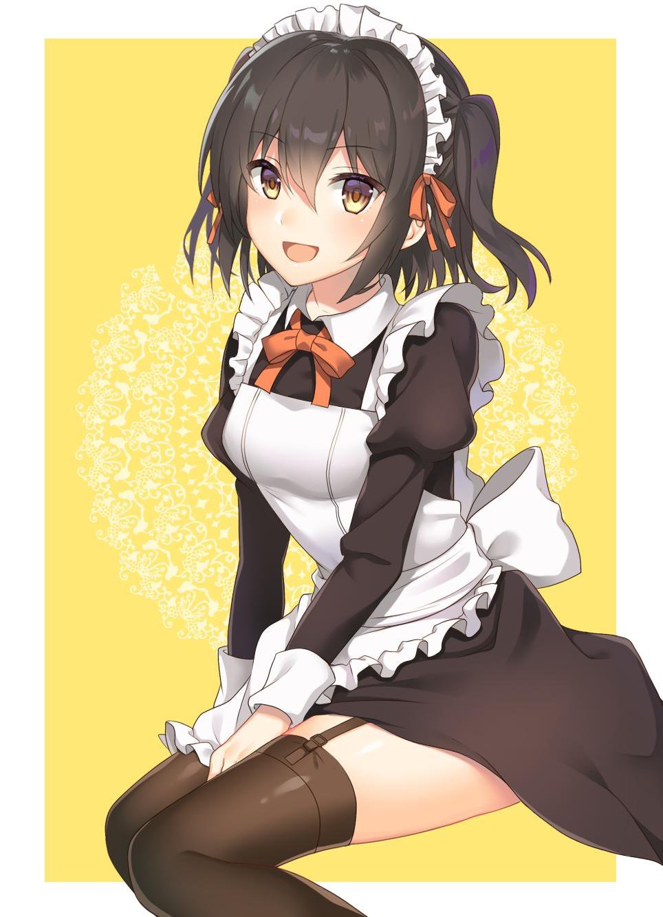 This maid is always awake. - Kantai collection, Anime, Anime art, Sendai, Housemaid