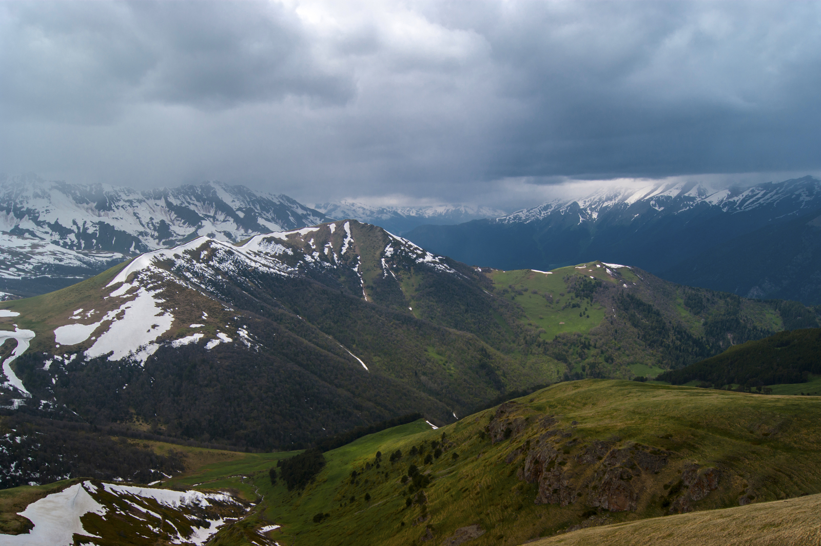 The peaks of the ridges Morg-Syrty, Uzhum and Mysty-Bashi - My, The mountains, Landscape, The photo, Hike, Tourism, Nature, Arkhyz, Vertex, Longpost