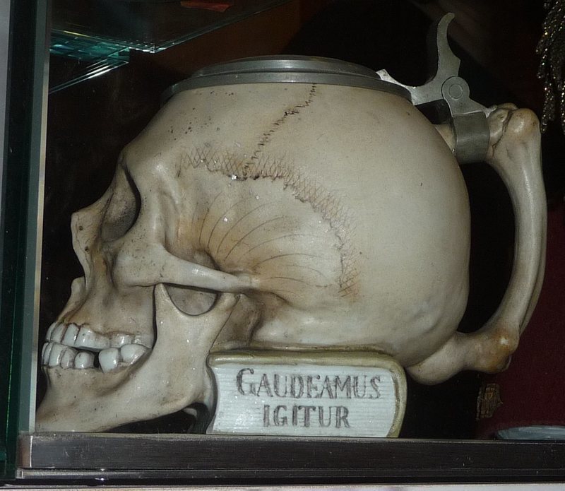 Best gift for medical student - League of Historians, Beer mug, Scull, Germany, 19th-20th century, Longpost