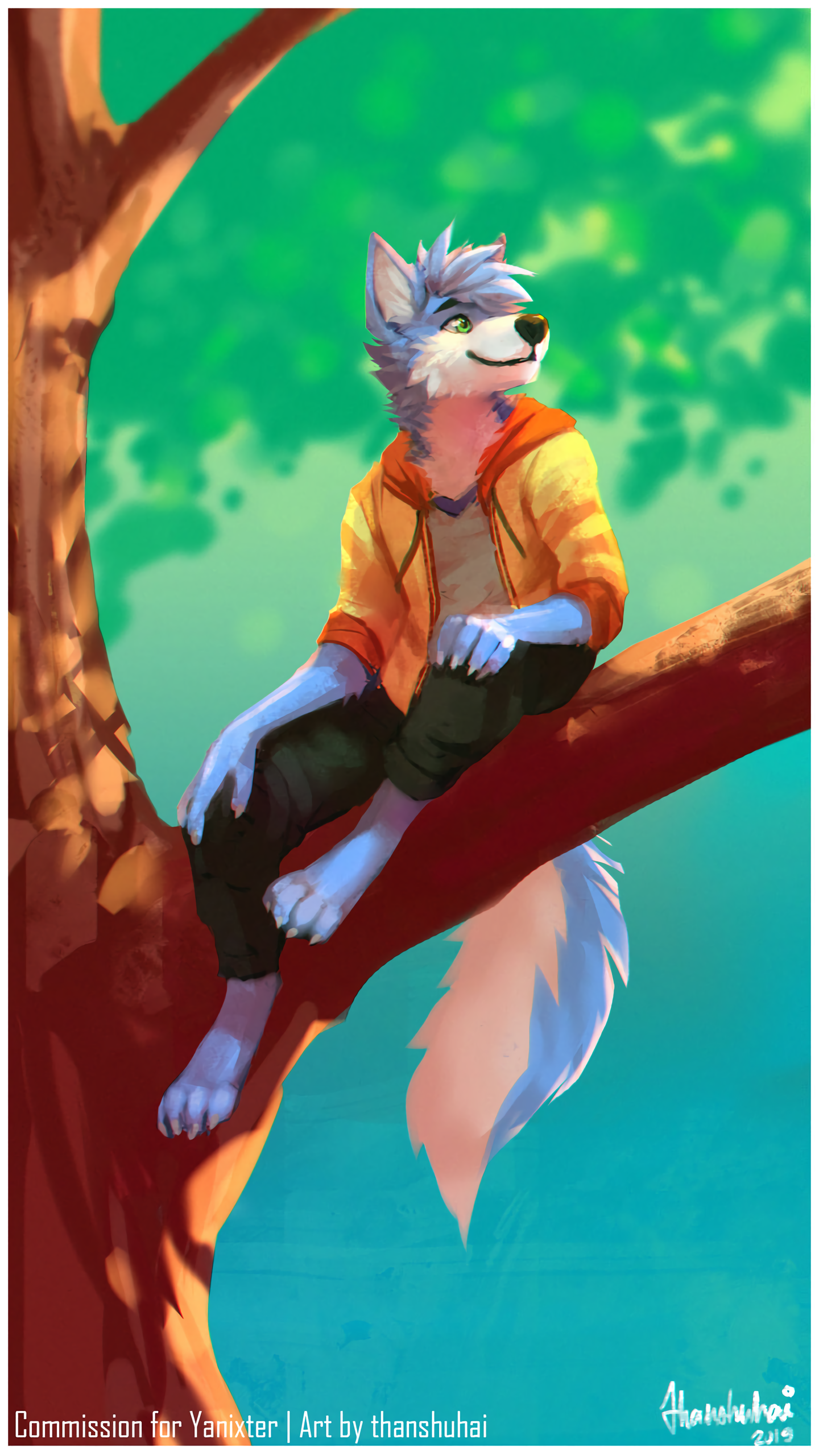 Yanixter - Furry, Furry art, Furry canine, Furry wolf, Tree, Thanshuhai