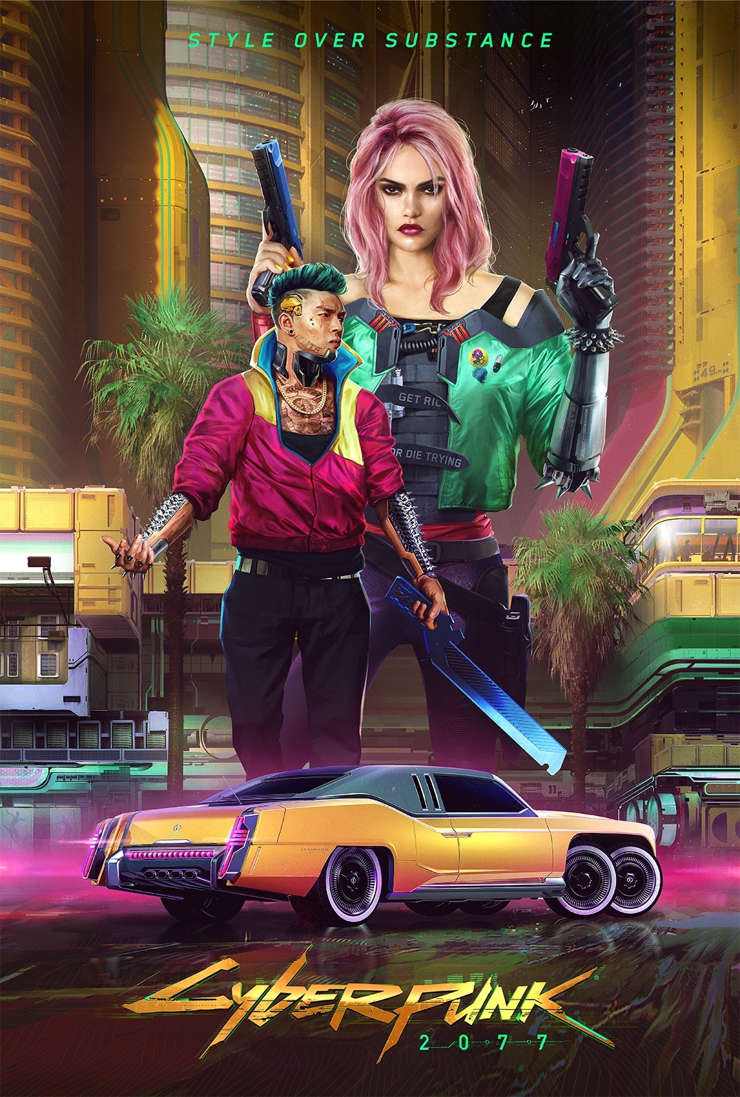 Concept art for Cyberpunk 2077 depicting the four clothing and lifestyle styles of the people who inhabit Night City. - Cyberpunk 2077, Computer games, Screenshot, Longpost