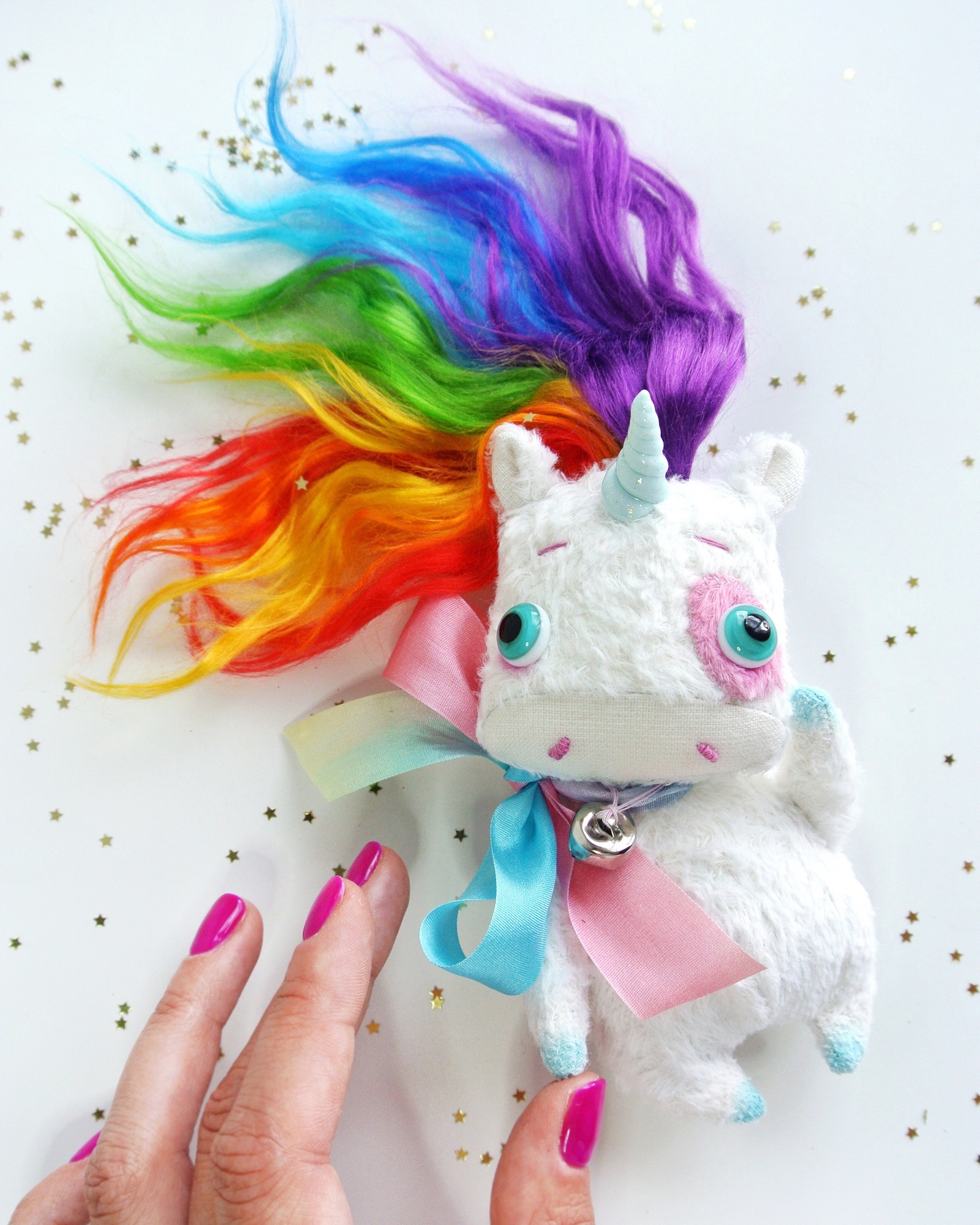 unicorn - My, Needlework without process, Author's toy, Unicorn