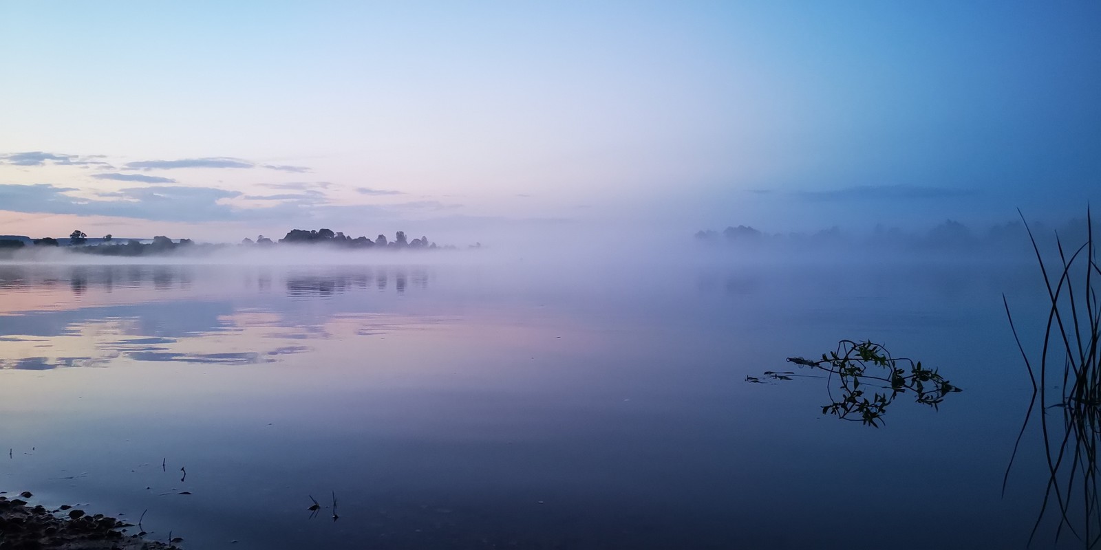 Fog on White - My, Fog, River, Belaya River, Fishing