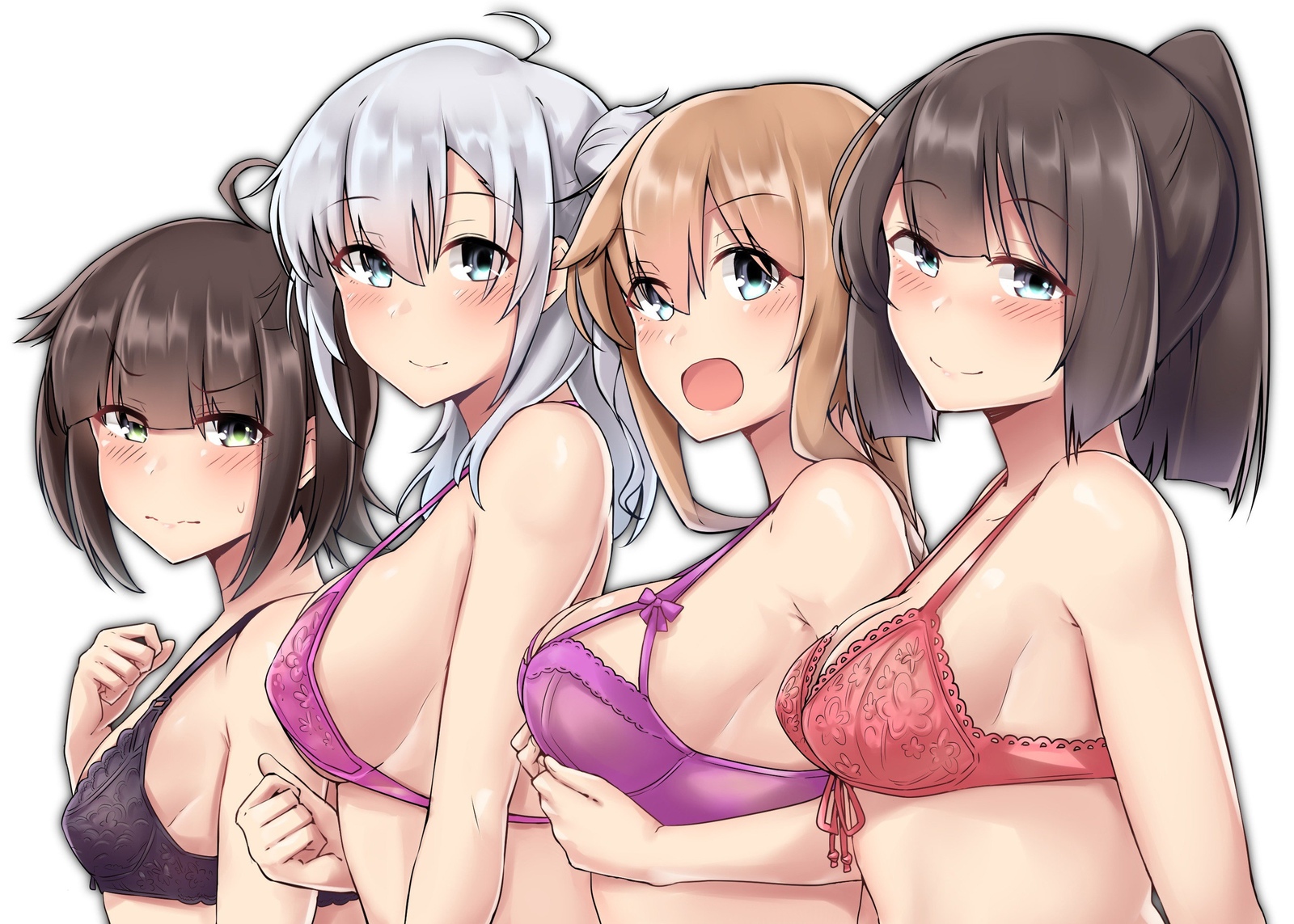 Эсминцы, становись! - NSFW, Kantai Collection, Akizuki, Suzutsuki, Hatsuzuki, Teruzuki, Anime Art, Аниме, Арт