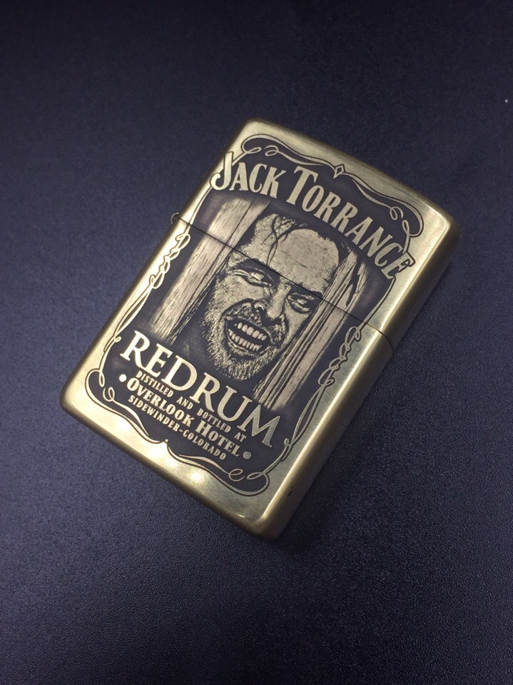 Here's Johnny! - Моё, Zippo, Сияние, Стивен Кинг, Гравировка, Зажигалка, Бензиновая зажигалка, Длиннопост, Сияние Стивена Кинга, А вот и Джонни