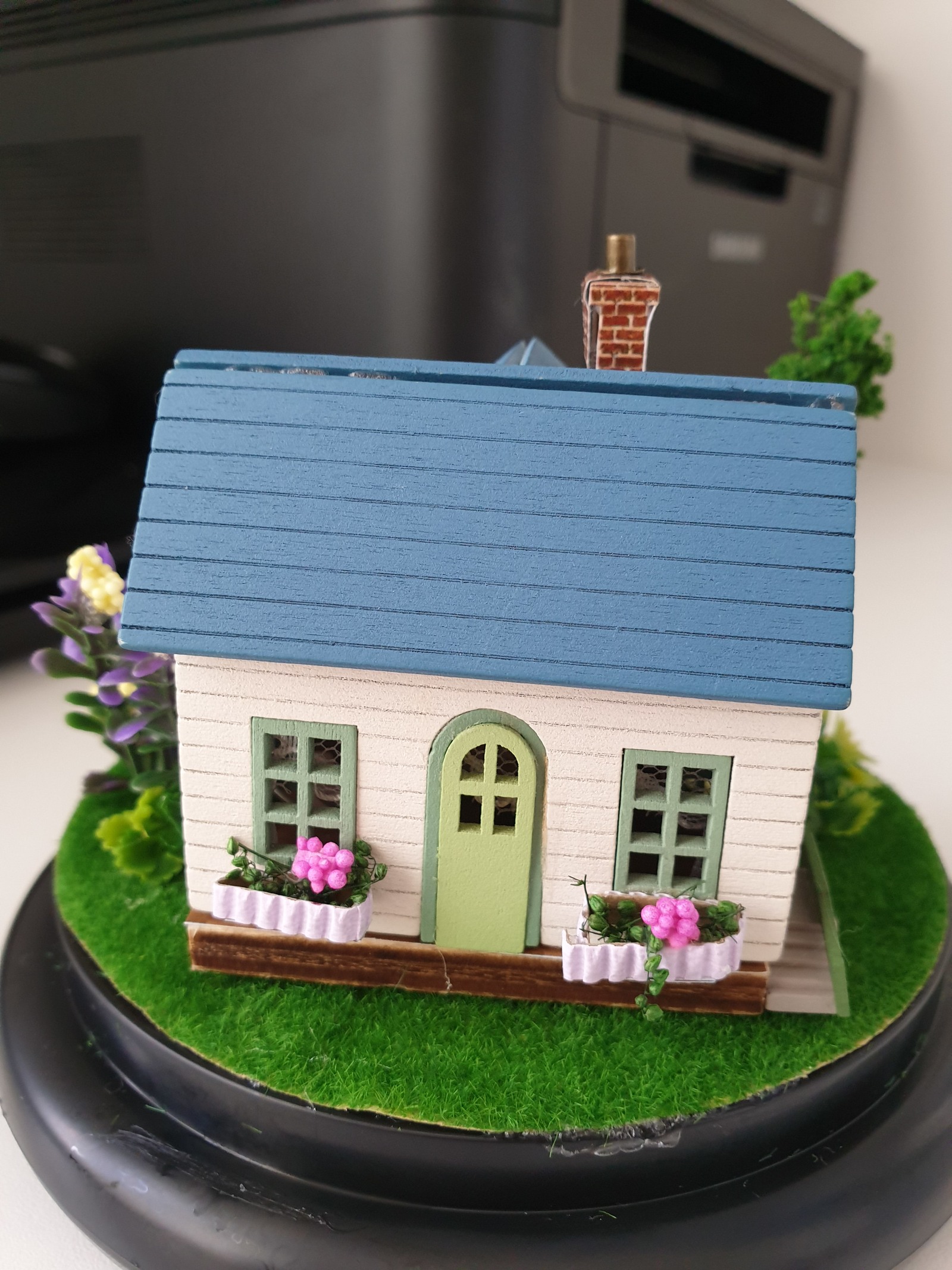 Miniature House with hares - My, Miniature, Ball, Longpost