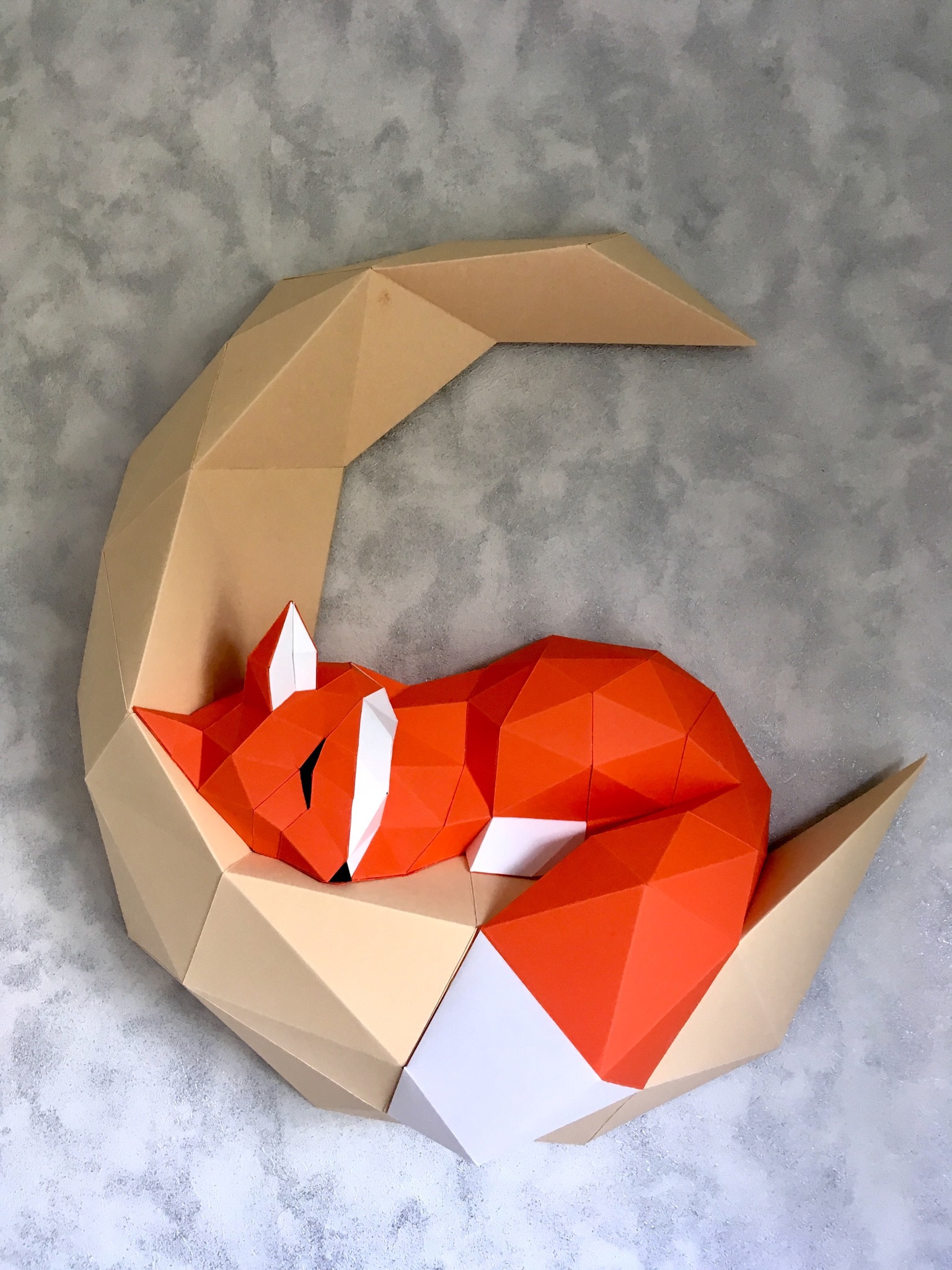 More foxes! - My, Papercraft, Needlework, Fox, Milota, Longpost