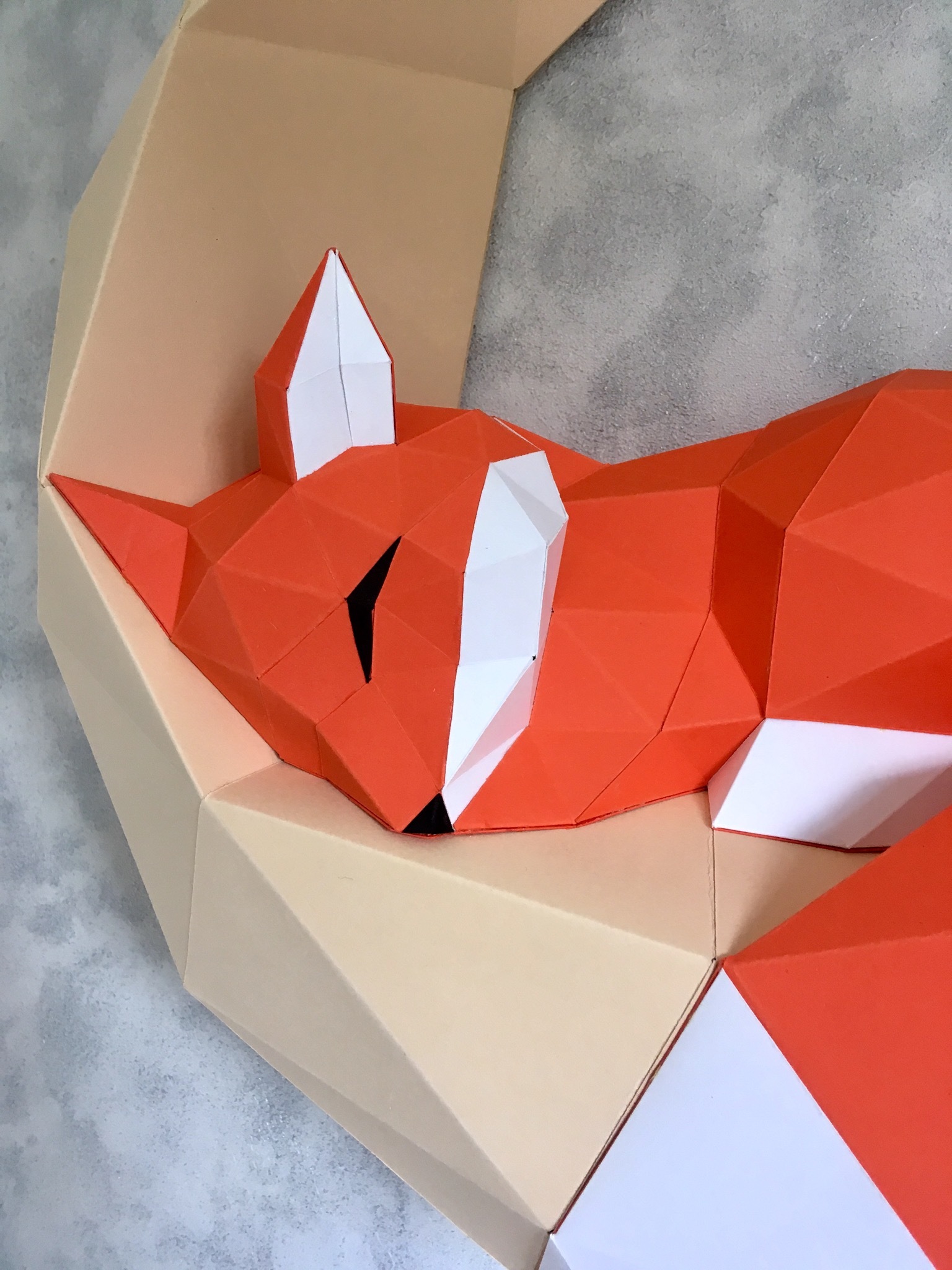 More foxes! - My, Papercraft, Needlework, Fox, Milota, Longpost