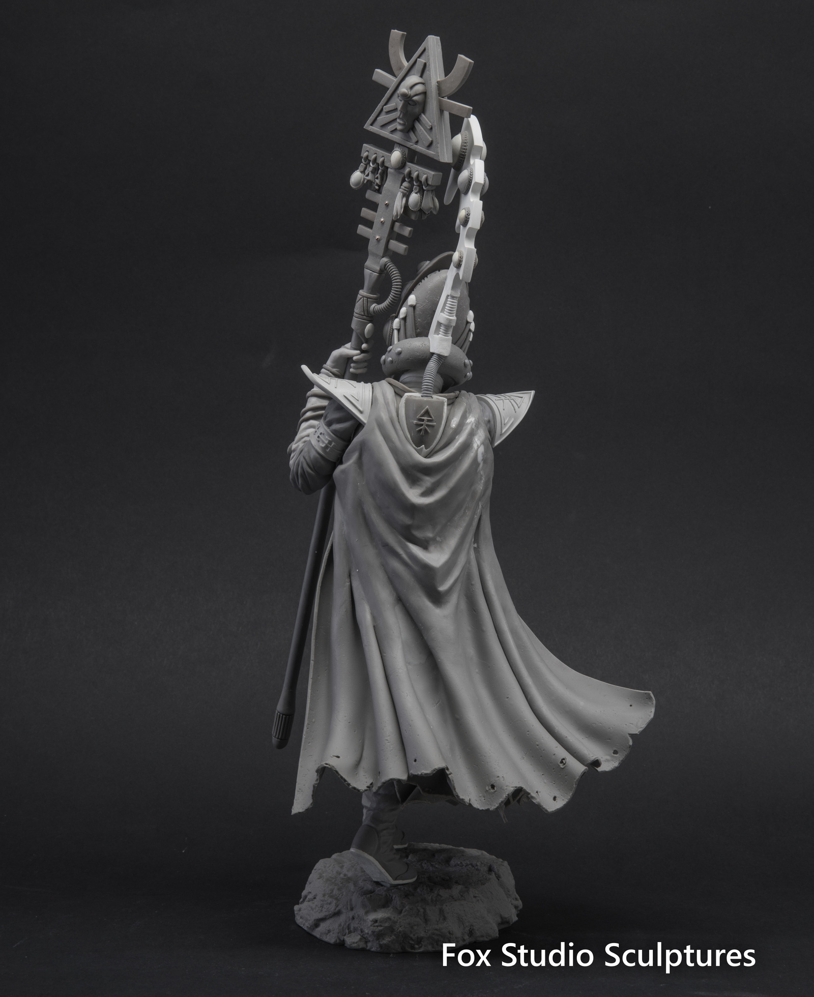 Sorcerer Eldar Warhammer. - My, Sculpture, Polymer clay, Warhammer 40k, Creation, Лепка, Longpost