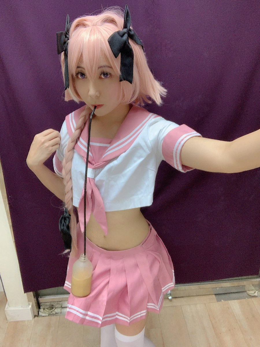 Tapioca challenge - Cosplay, Its a trap!, Astolfo, Bubble tea Challenge, Fate apocrypha, Trap IRL, Longpost