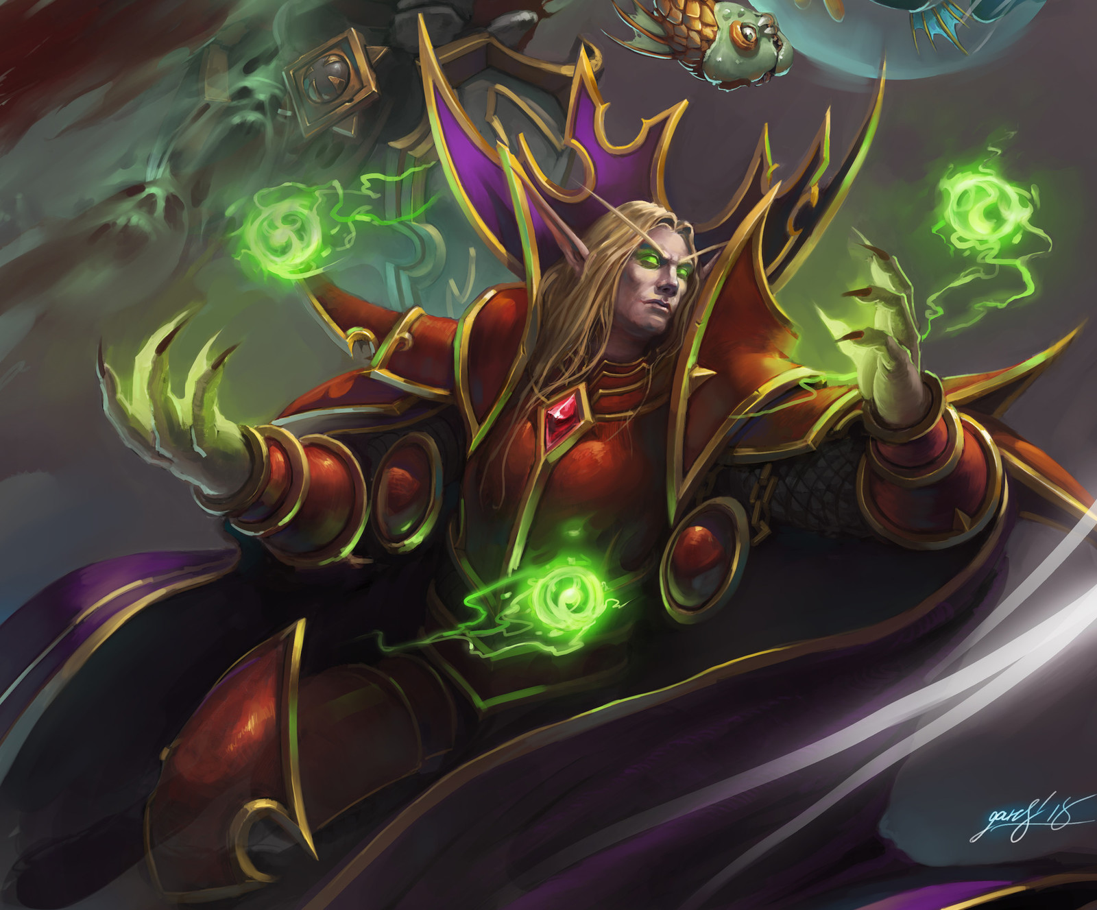 Heroes of the Storm. - Art, Fan art, Longpost, Leoric, , Keltas Sunny Wanderer, HOTS, Aleksei Grechenyuk