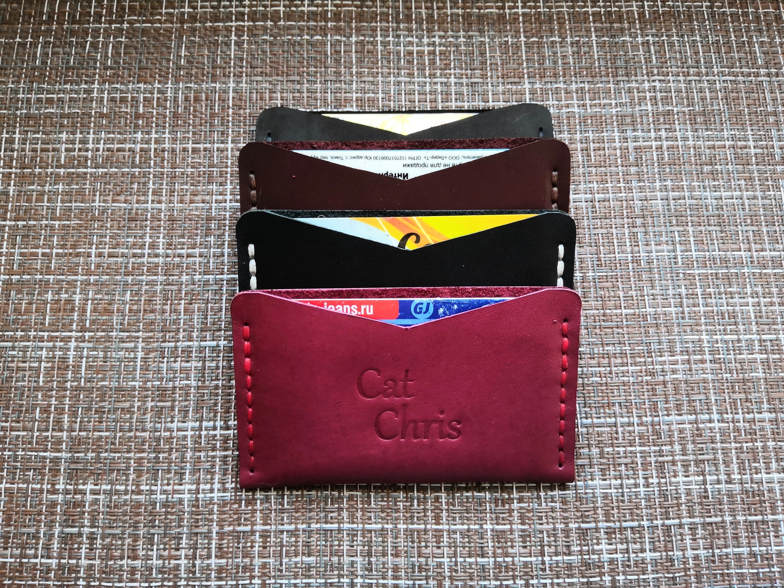 My crafts part 2 - My, Leather, Wallet, Handmade, Leather craft, Longpost