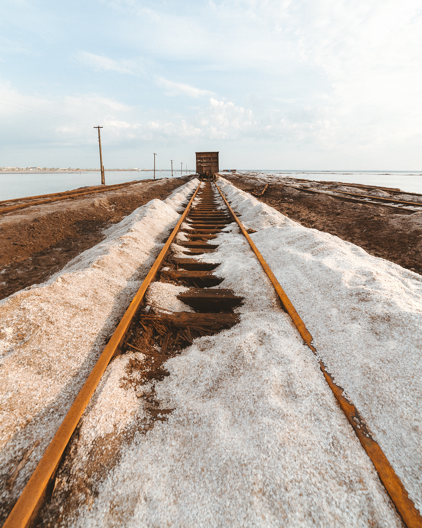 Salt of the Earth: Baskunchak Railway - My, Baskunchak, Astrakhan Region, Lake, The photo, Salt, Railway, Travels, Longpost