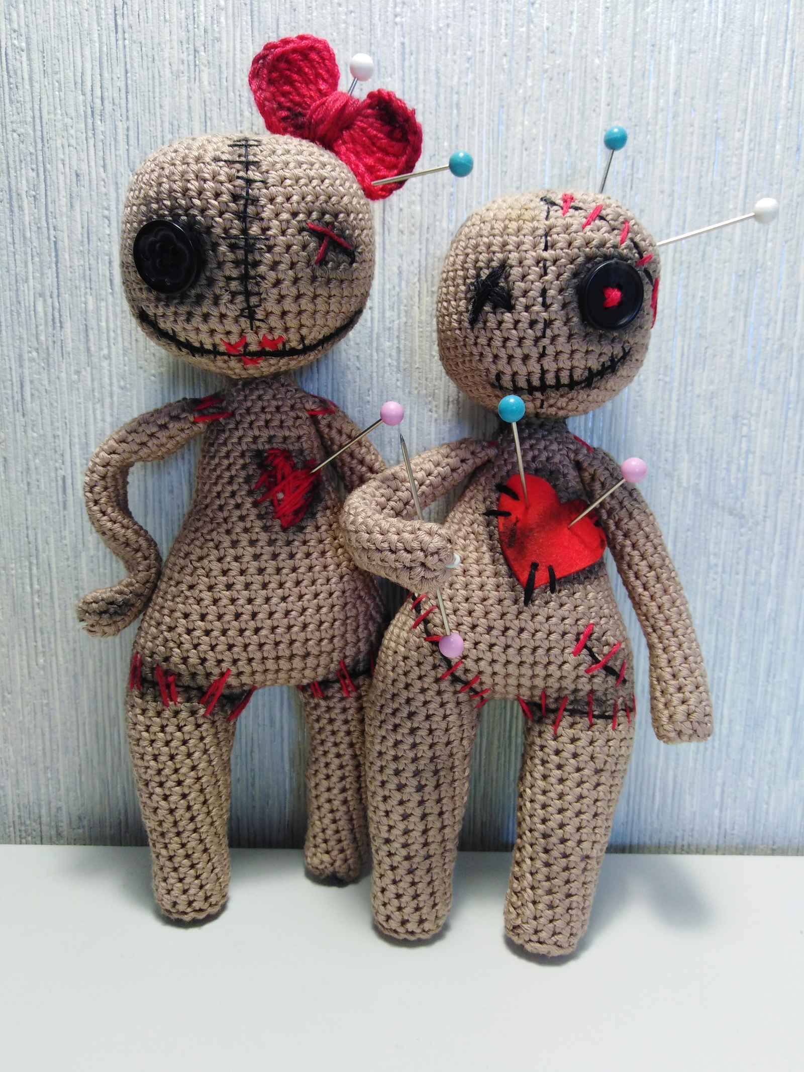 My creepy family - My, Knitted toys, Needlework without process, Longpost, A voodoo doll