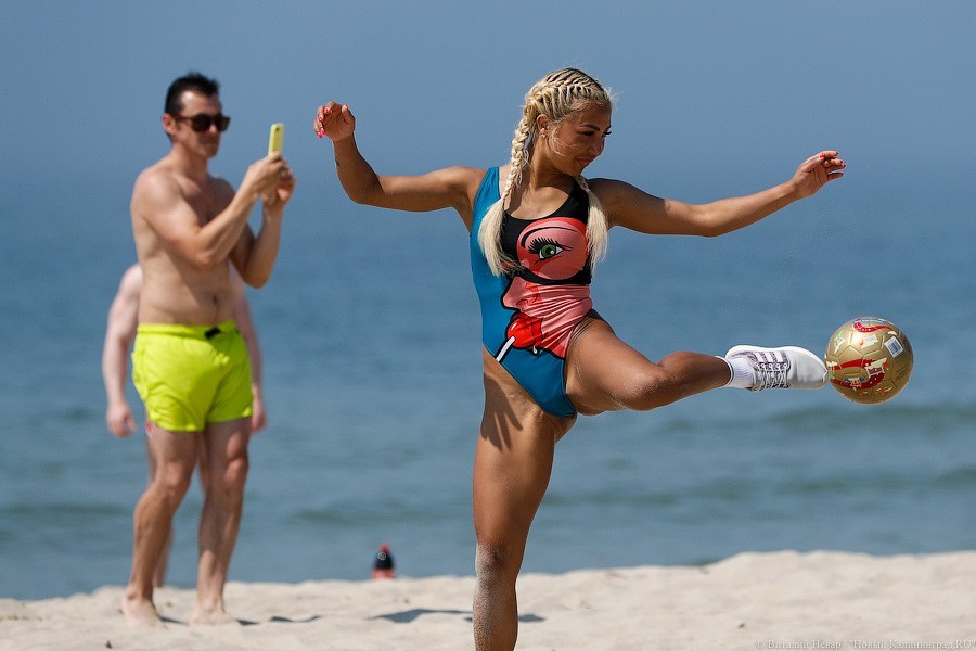 Beach soccer tournament in Yantarny (Kaliningrad region) - NSFW, Sports girls, Beach Soccer, Kaliningrad region, The photo, Longpost