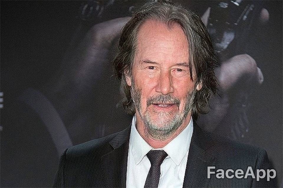 Keanu Reeves in old age - Keanu Reeves, Faceapp, Old age, Cyberpunk 2077, Johnny Silverhand