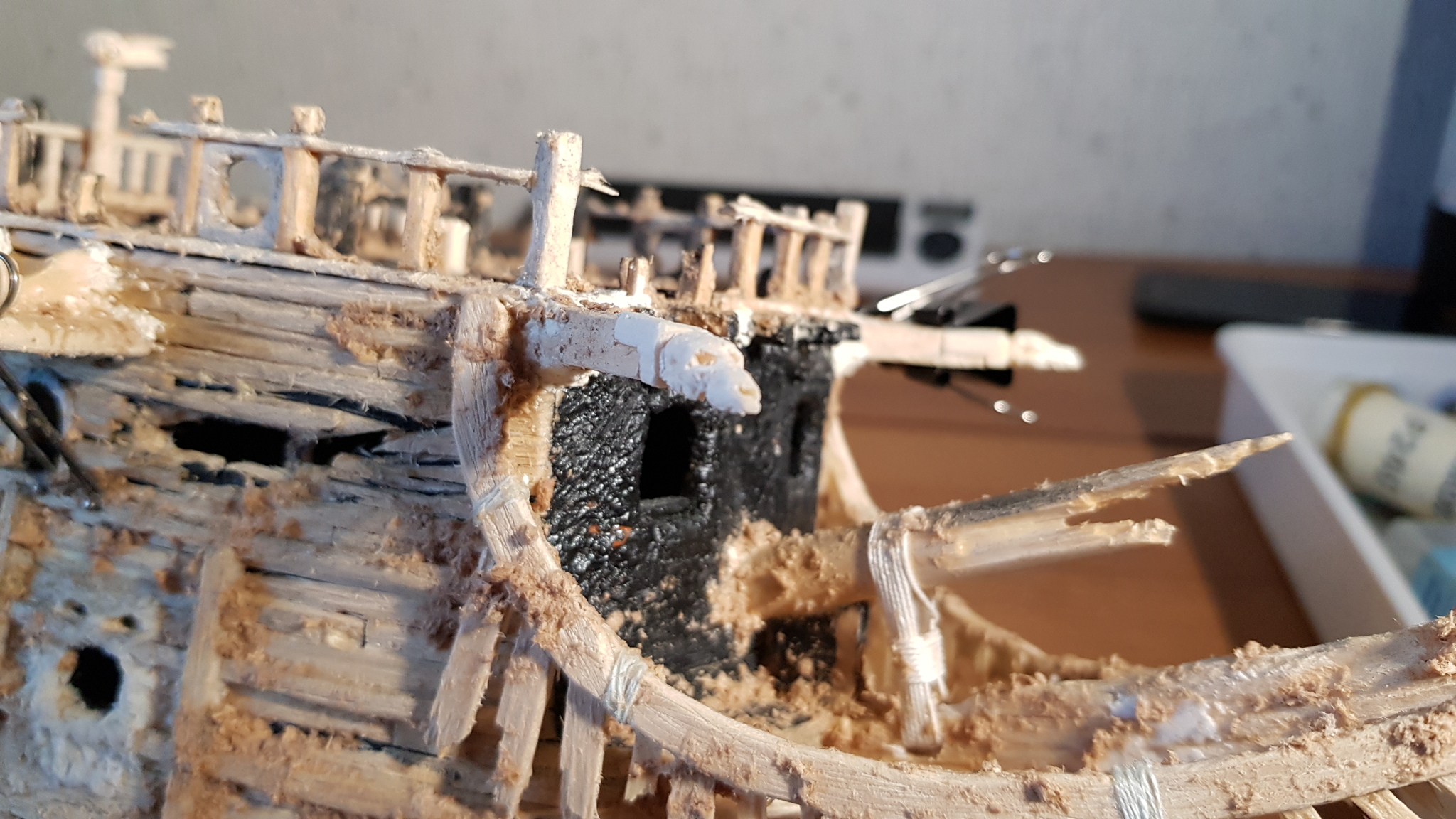 NEW Continuation of the construction of the model of the ship Flying Dutchman from the garbage. part 16 - My, Flying Dutchman, With your own hands, Longpost