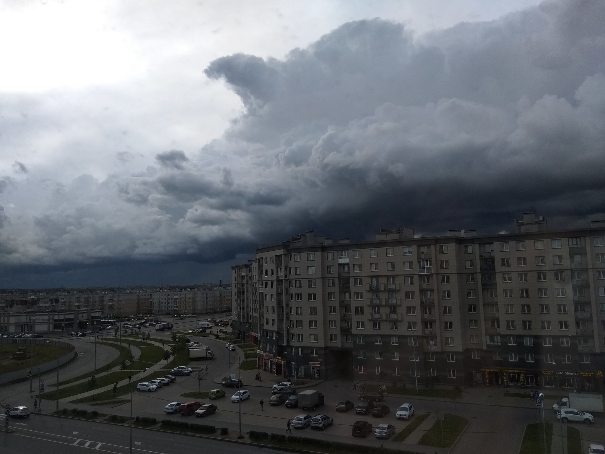 А из нашего окна... - Моё, Фотография, Вид из окна, Фото на тапок, Закат, Длиннопост