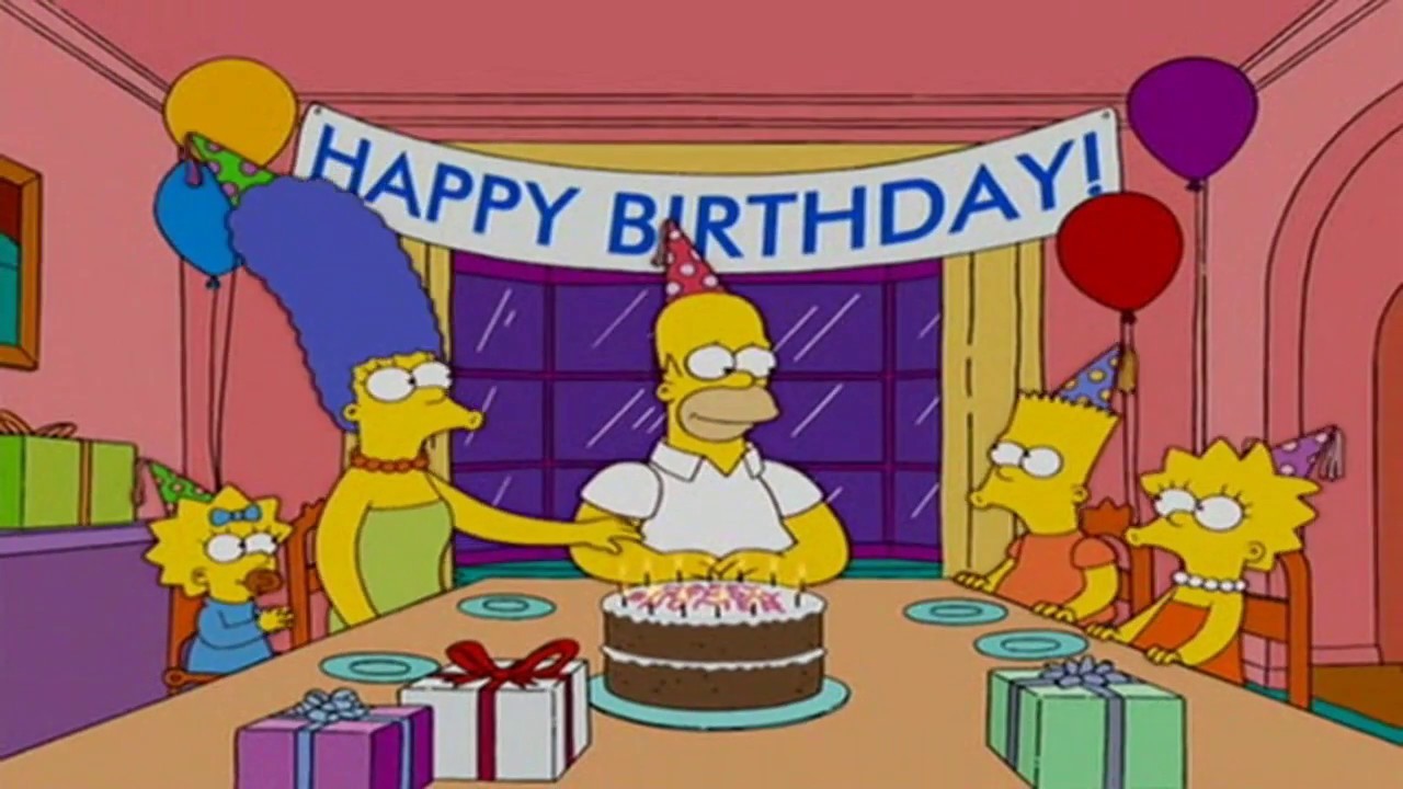 The Simpsons for Everyday [July 20] - The Simpsons, Every day, Cake, Holidays, GIF, Longpost