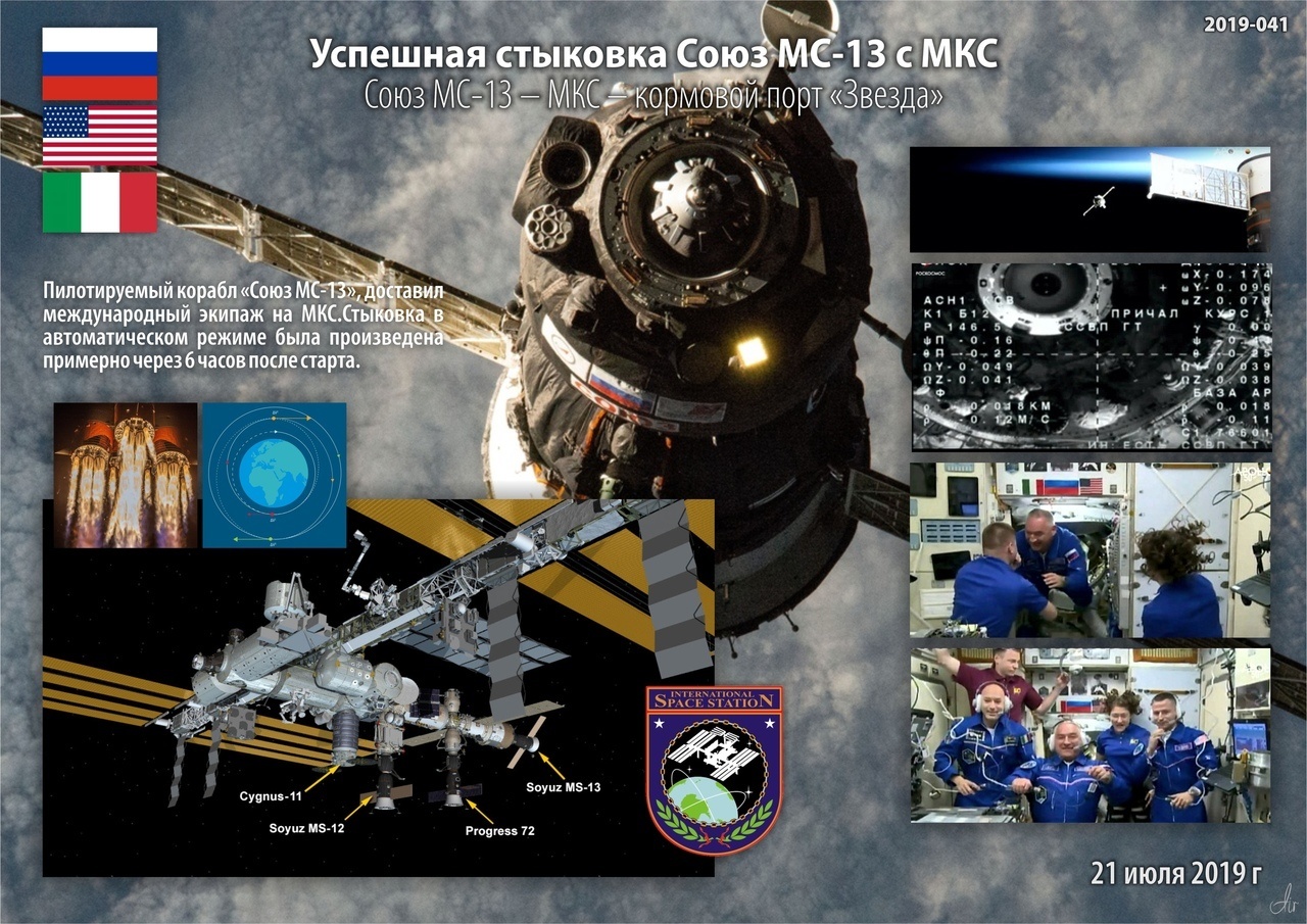 Successful docking! - Russia, Space, Technics, ISS, Soyuz MS-13