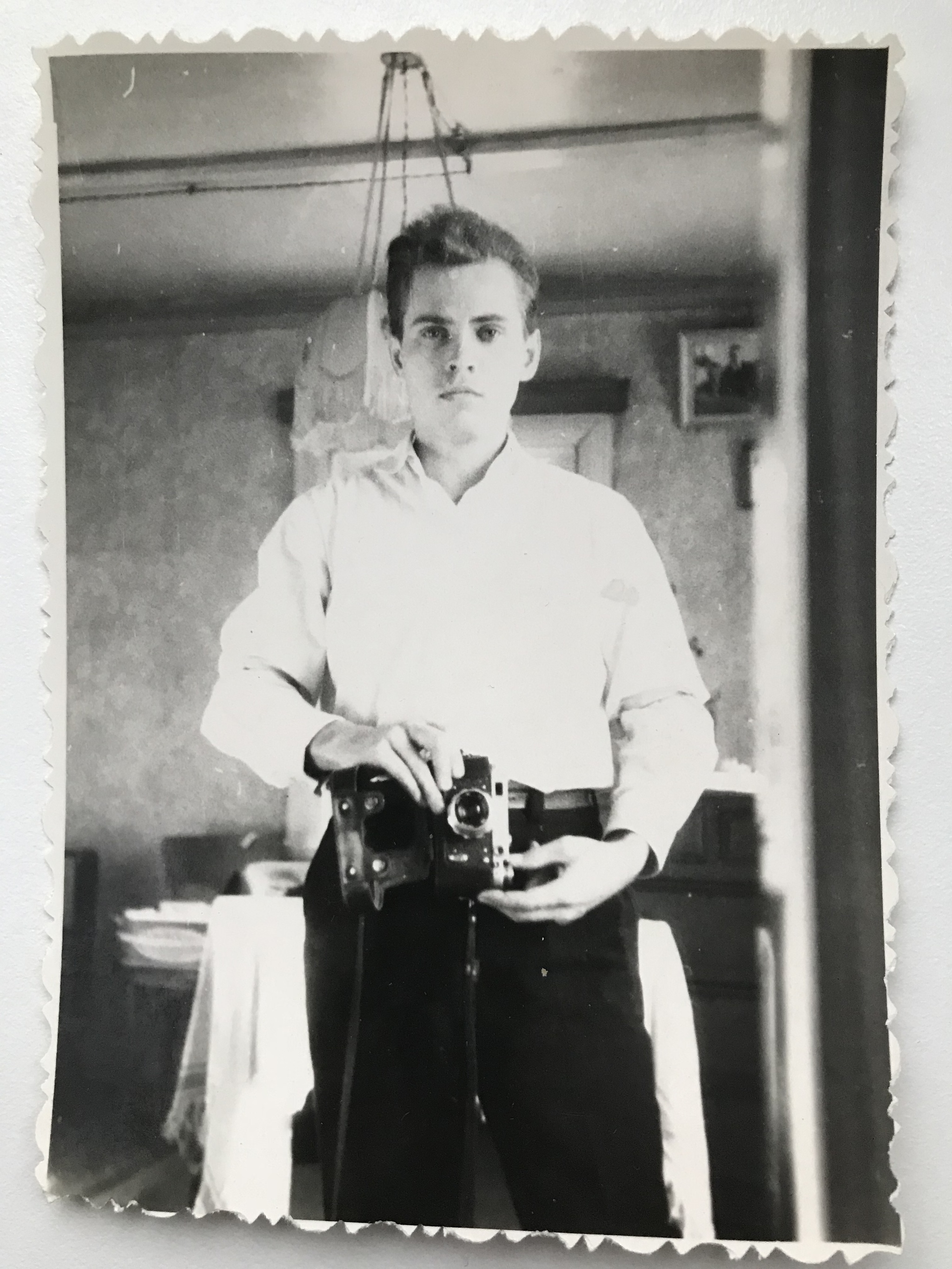 Selfie. 1957 - My, The photo, Old photo, Selfie, Self-portrait