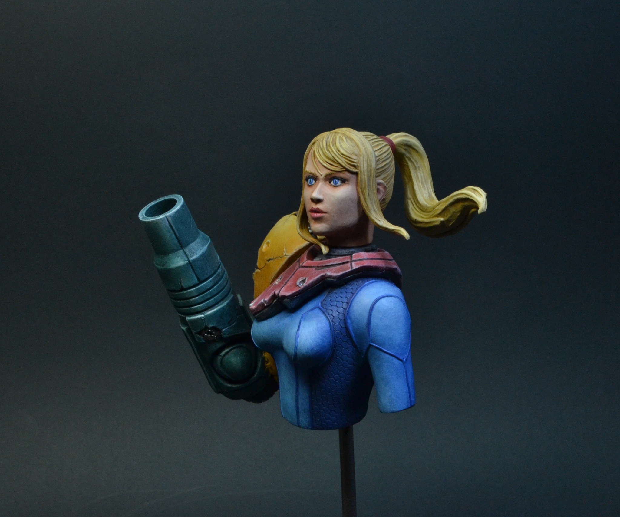 Samus aran - My, Samus aran, Metroid, Handmade, Polymer clay, Longpost