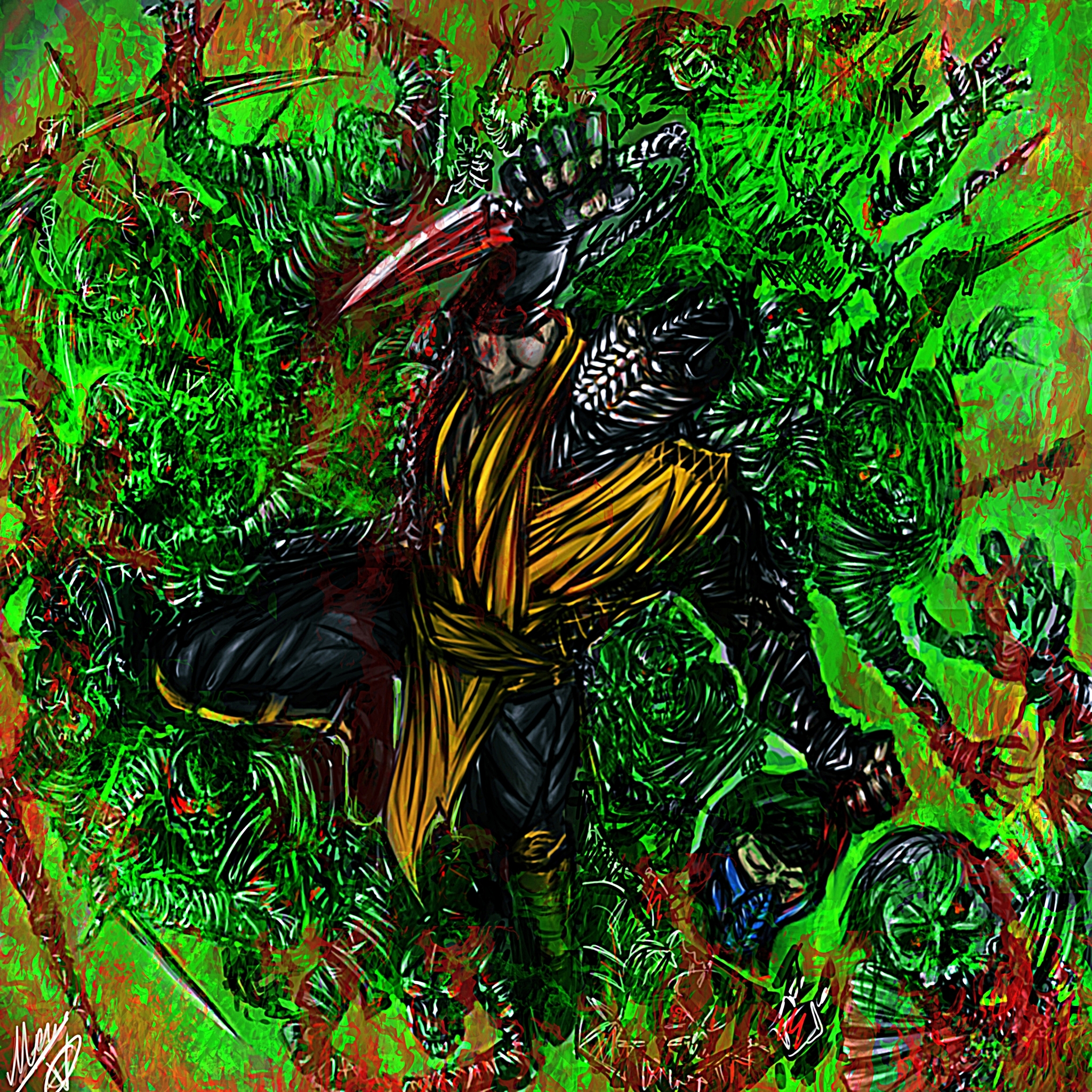 My Mortal Kombat drawings - My, Mortal kombat, Digital drawing, Longpost