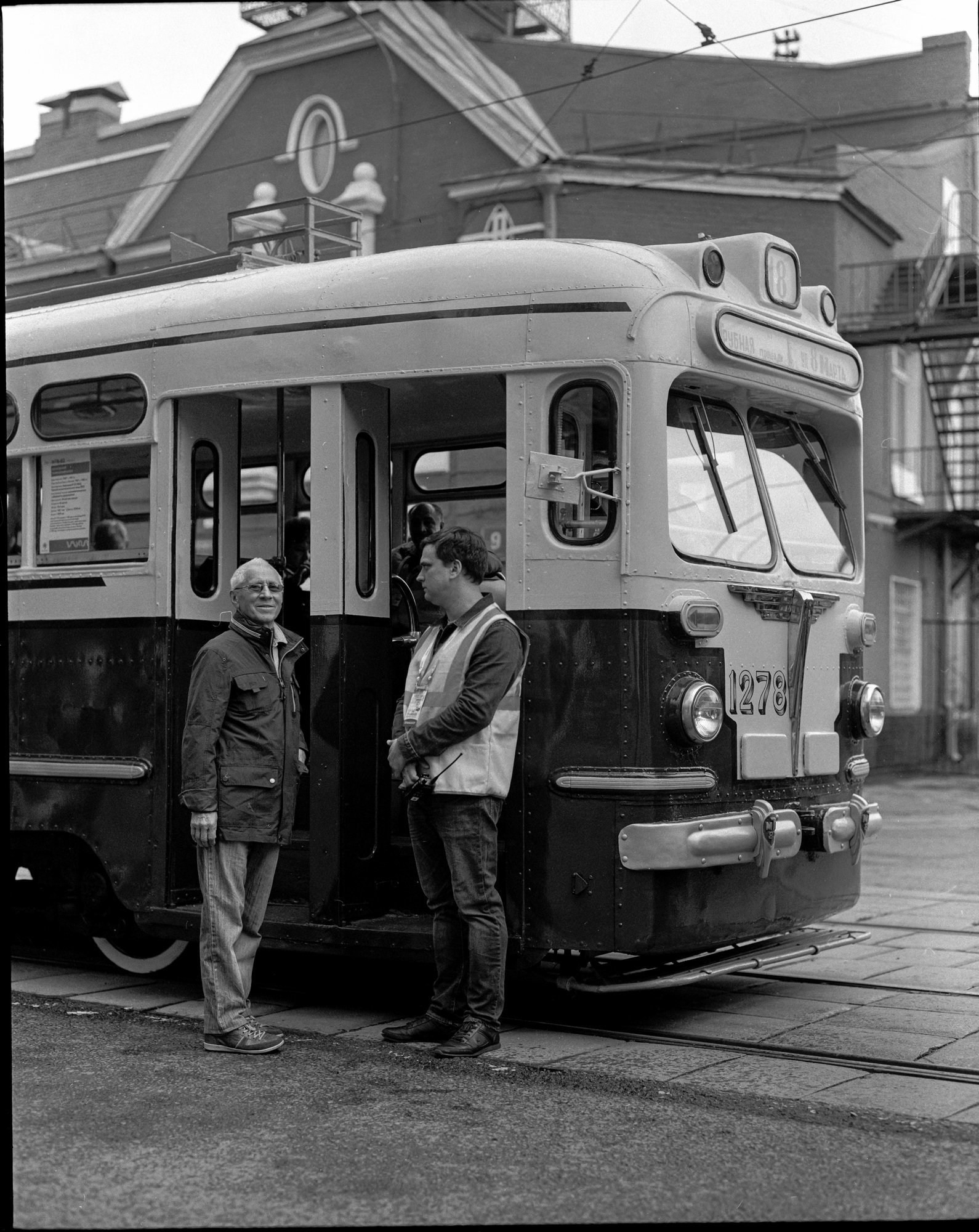 Second parade of trams - My, The photo, Pentax 67, Black and white photo, Medium format, Longpost