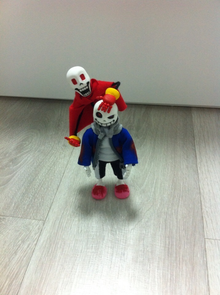 Murder Sans/Undertale - My, Figurine, Sans, Papyrus, Hobby, Skeleton, Smirk, Longpost, Figurines