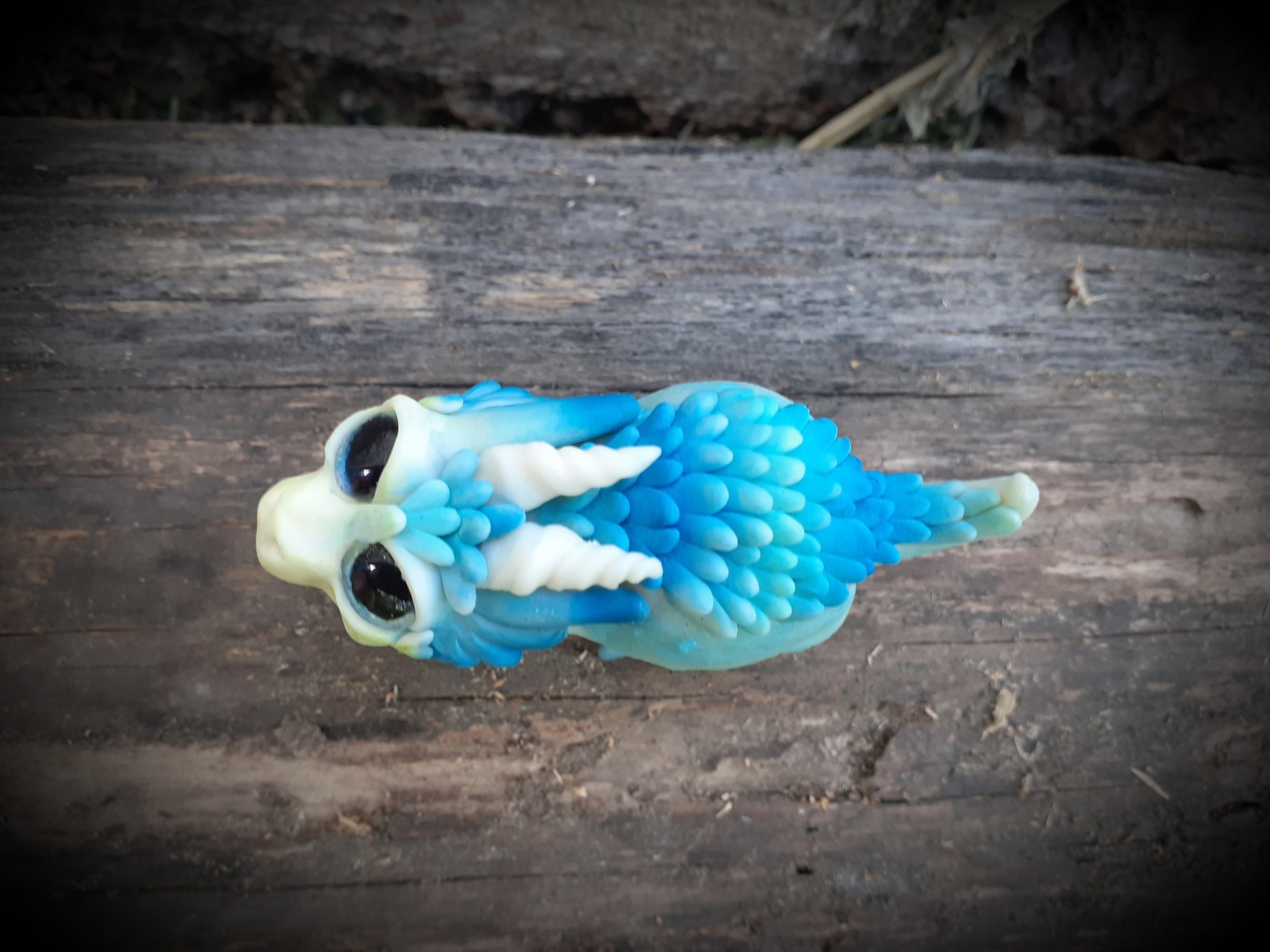 Cute animal made of polymer clay :) - My, Polymer clay, Author's toy, , Longpost, The Dragon